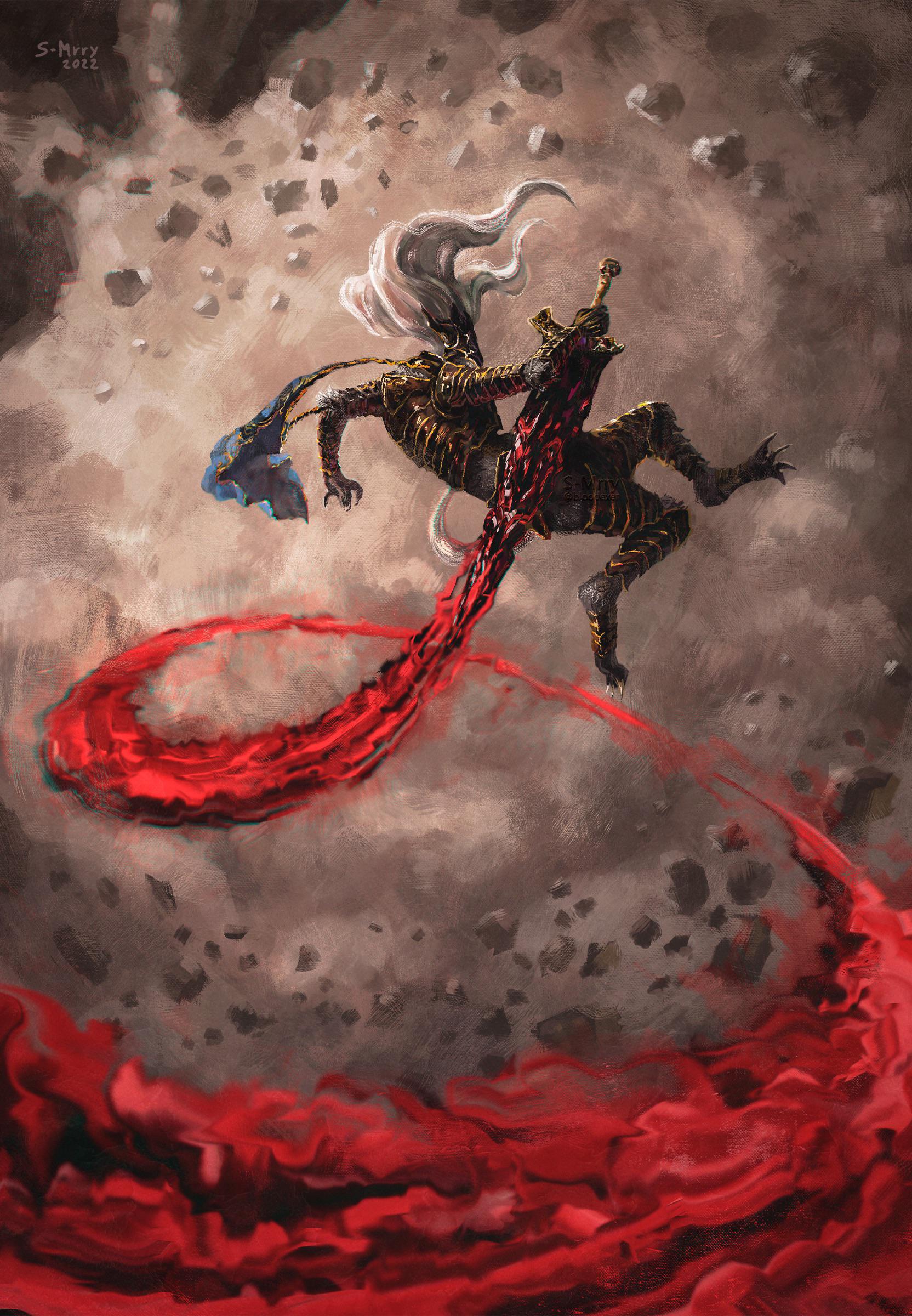 Maliketh, the Black Blade by bloodexer r/Eldenring