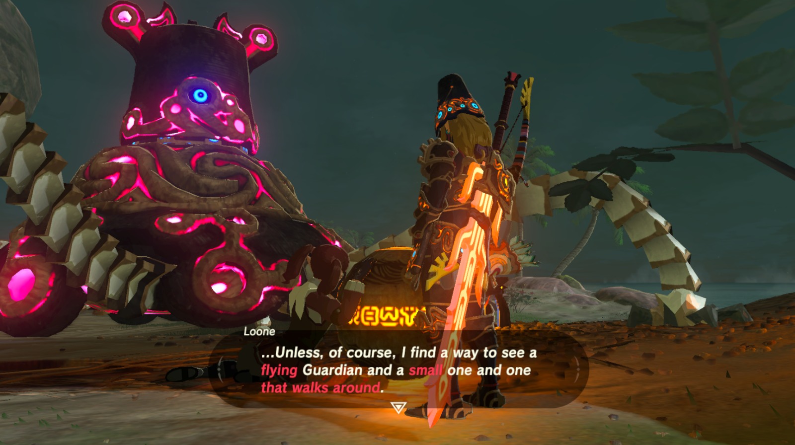 If only there was a way to see a live guardian... Breath_of_the_Wild