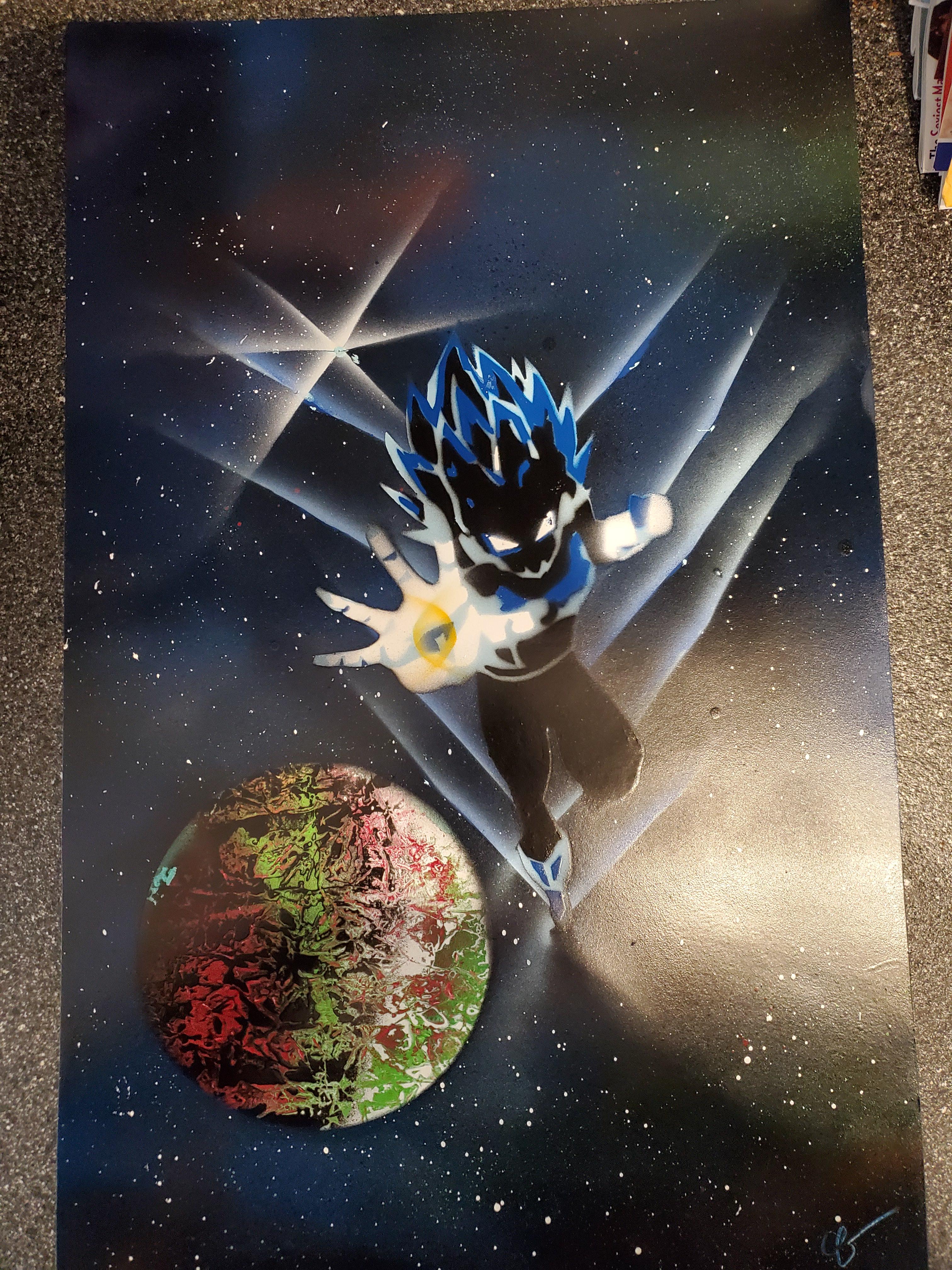 My newest vegeta r/SprayPaintArt