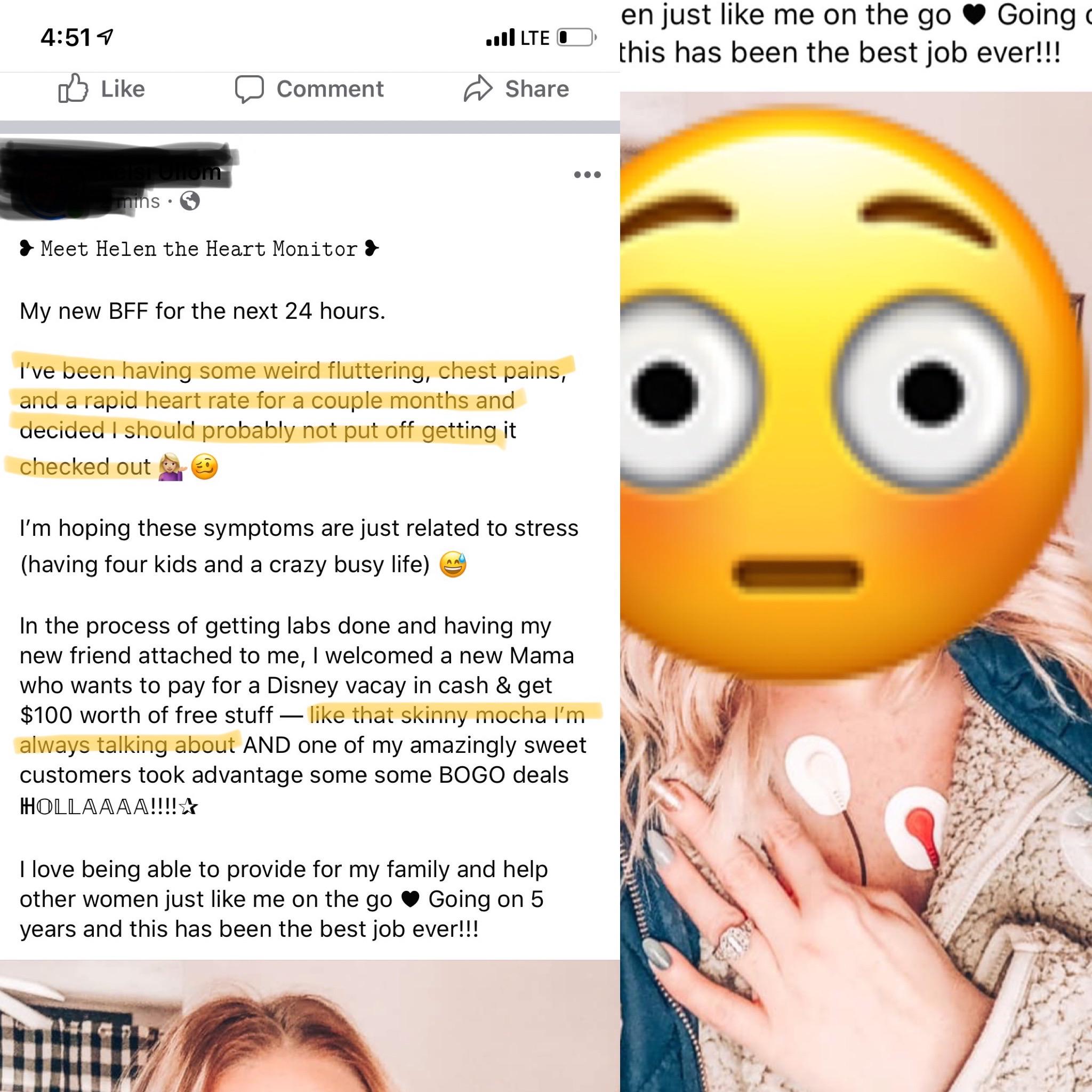 I’m sure the rapid heart rate, palpitations, and chest