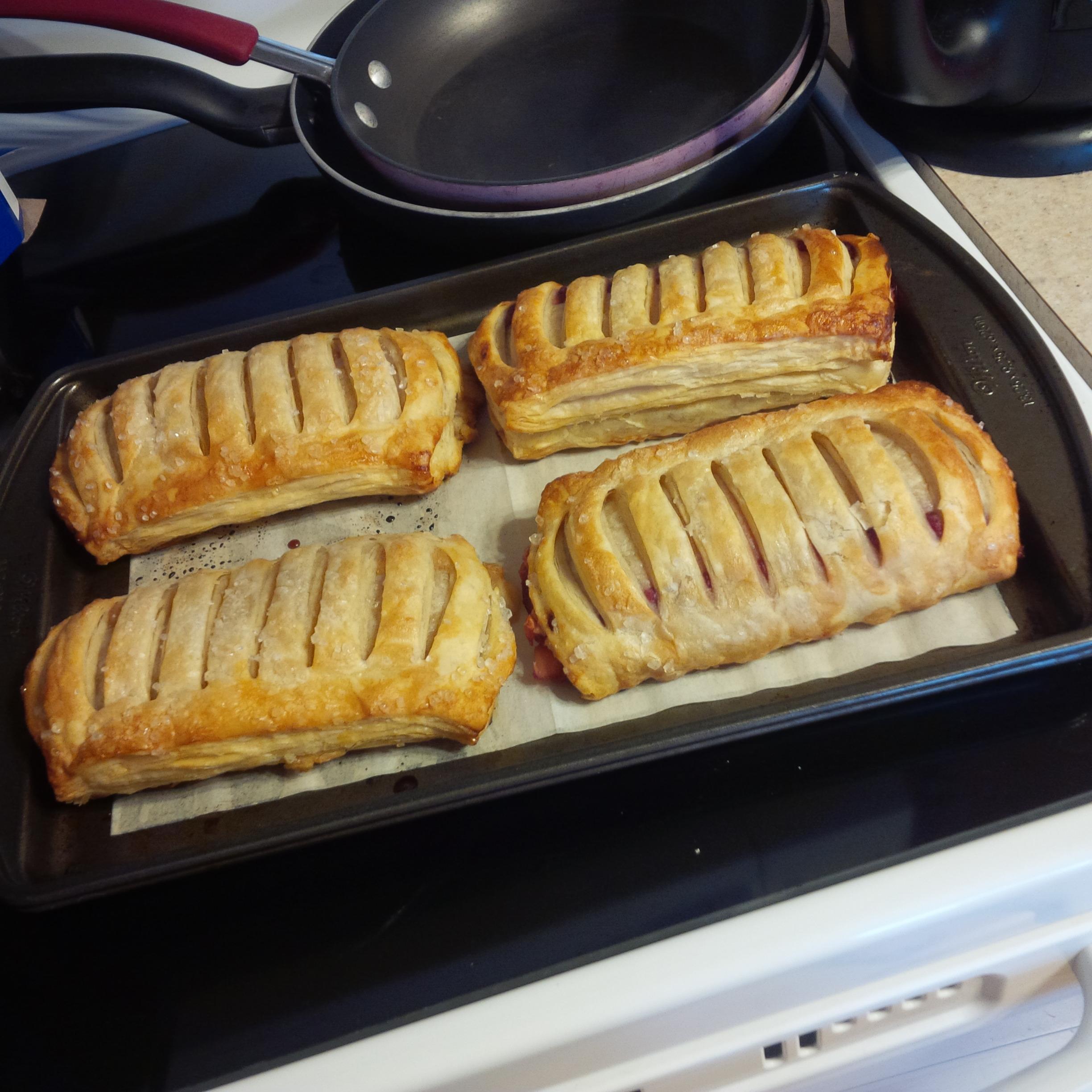 My potluck contribution these frozen strudels from Aldi that came out