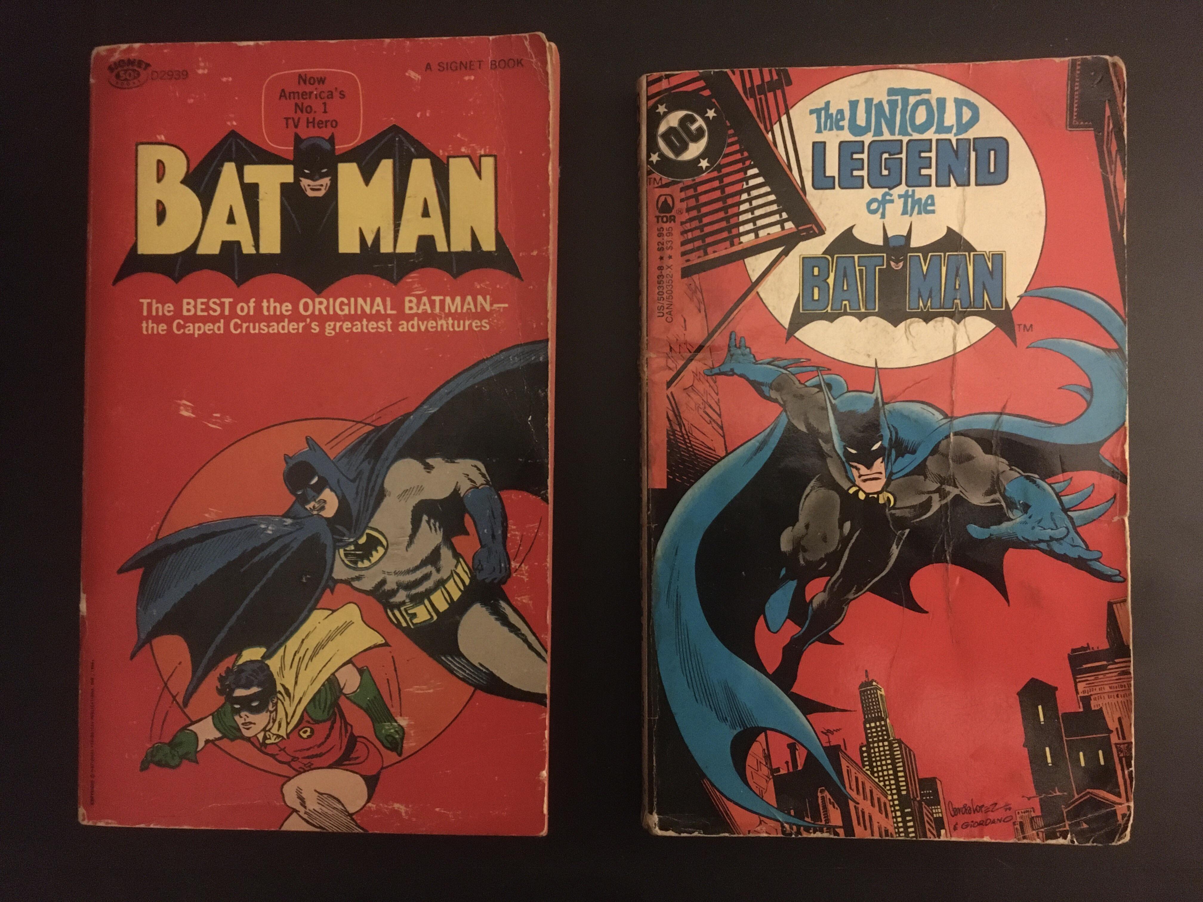 This Untold Legend of the Batman paperback was the first book” I