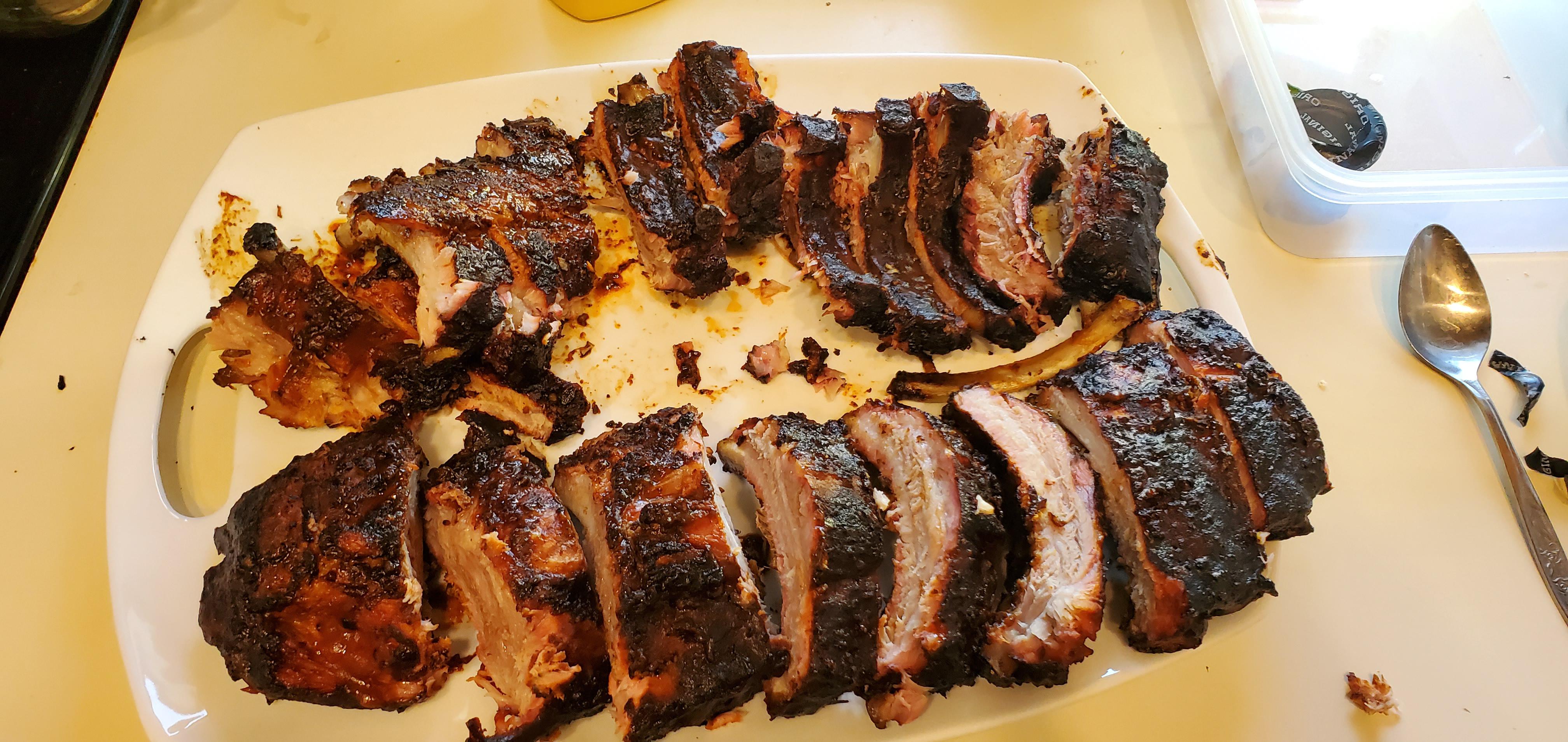Made some ribs on my er kettle r/grilling