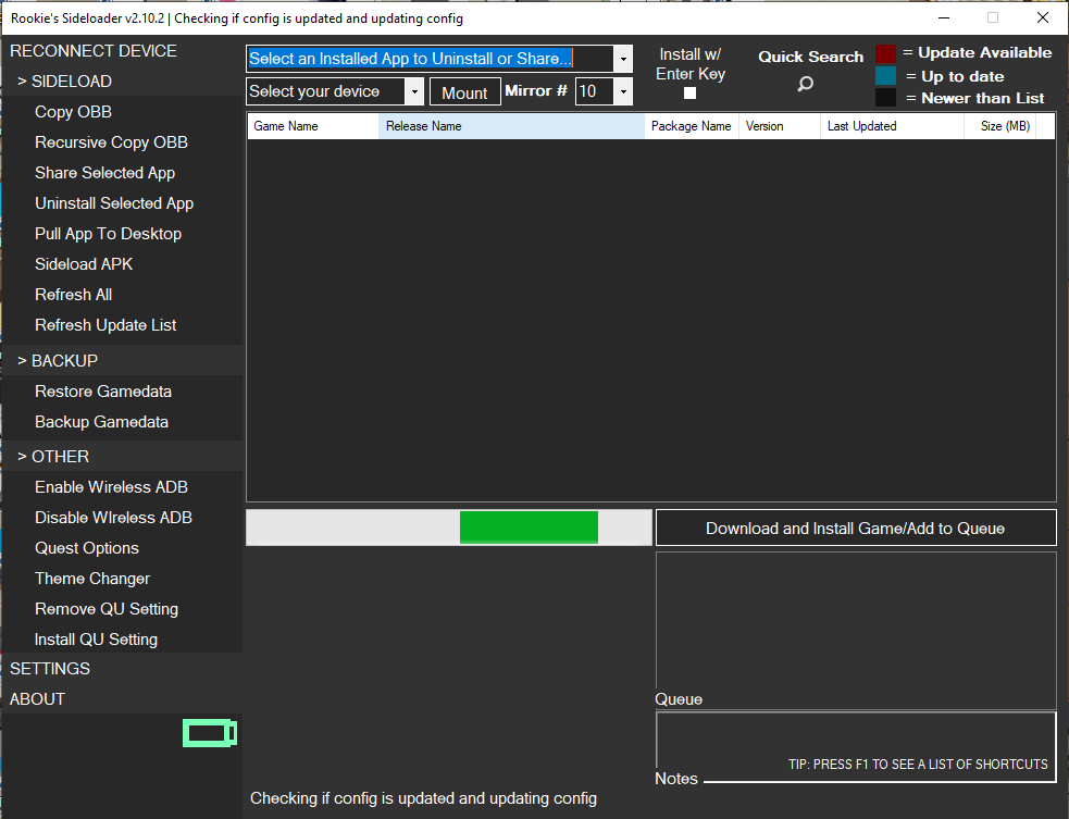 my rookie's sideloader is locked on this do you have a solution ? r
