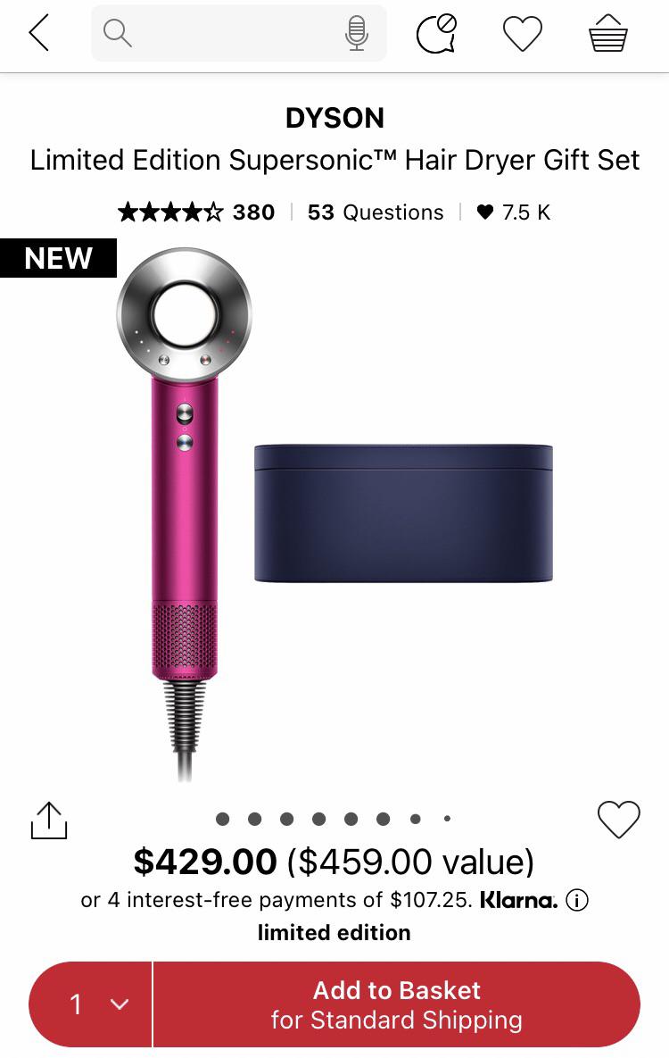 PSA — Dyson in stock (U.S.) r/Sephora