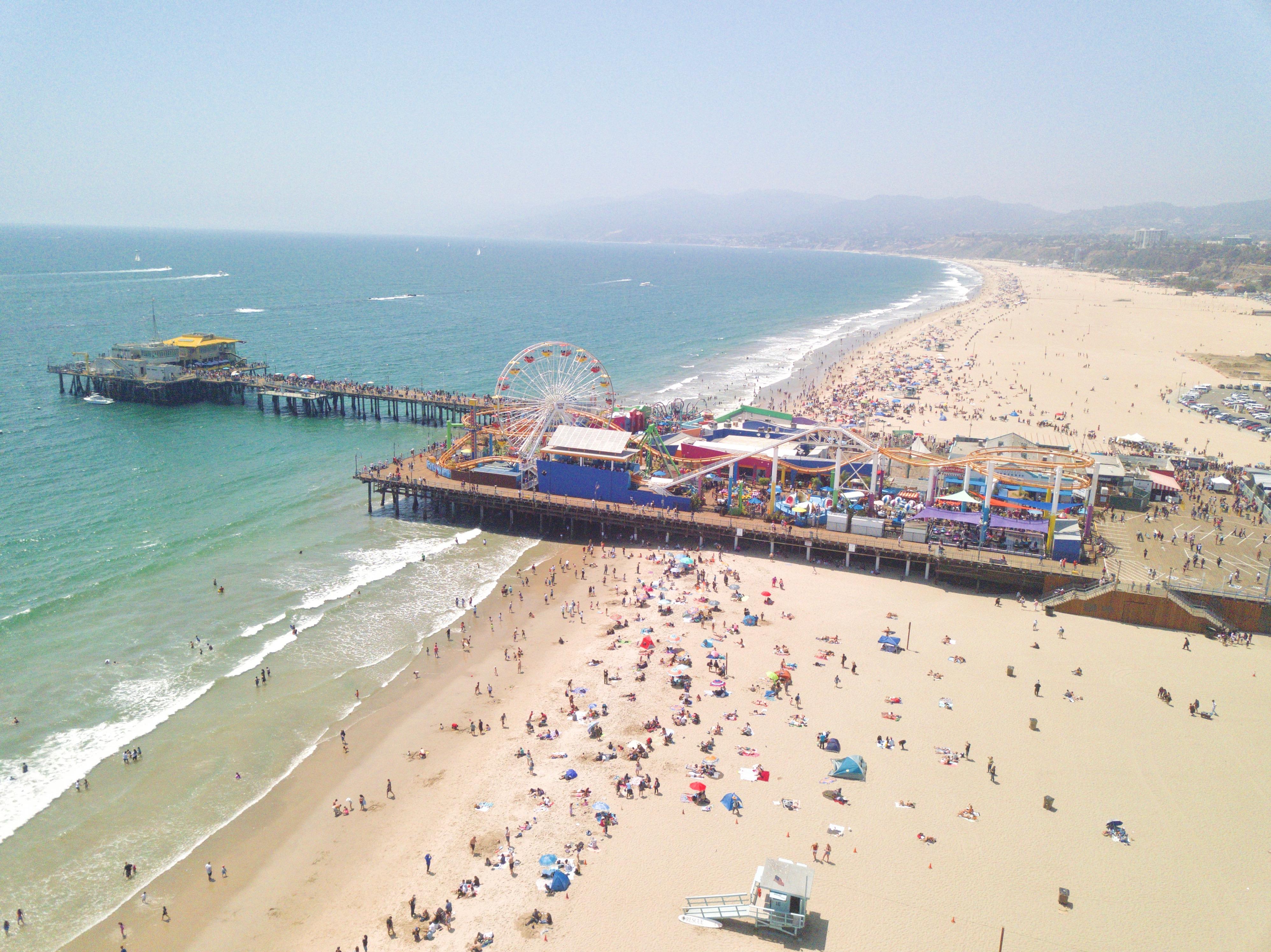 Santa Monica Pier on Memorial Day Weekend captured on my DJI Mavic Pro