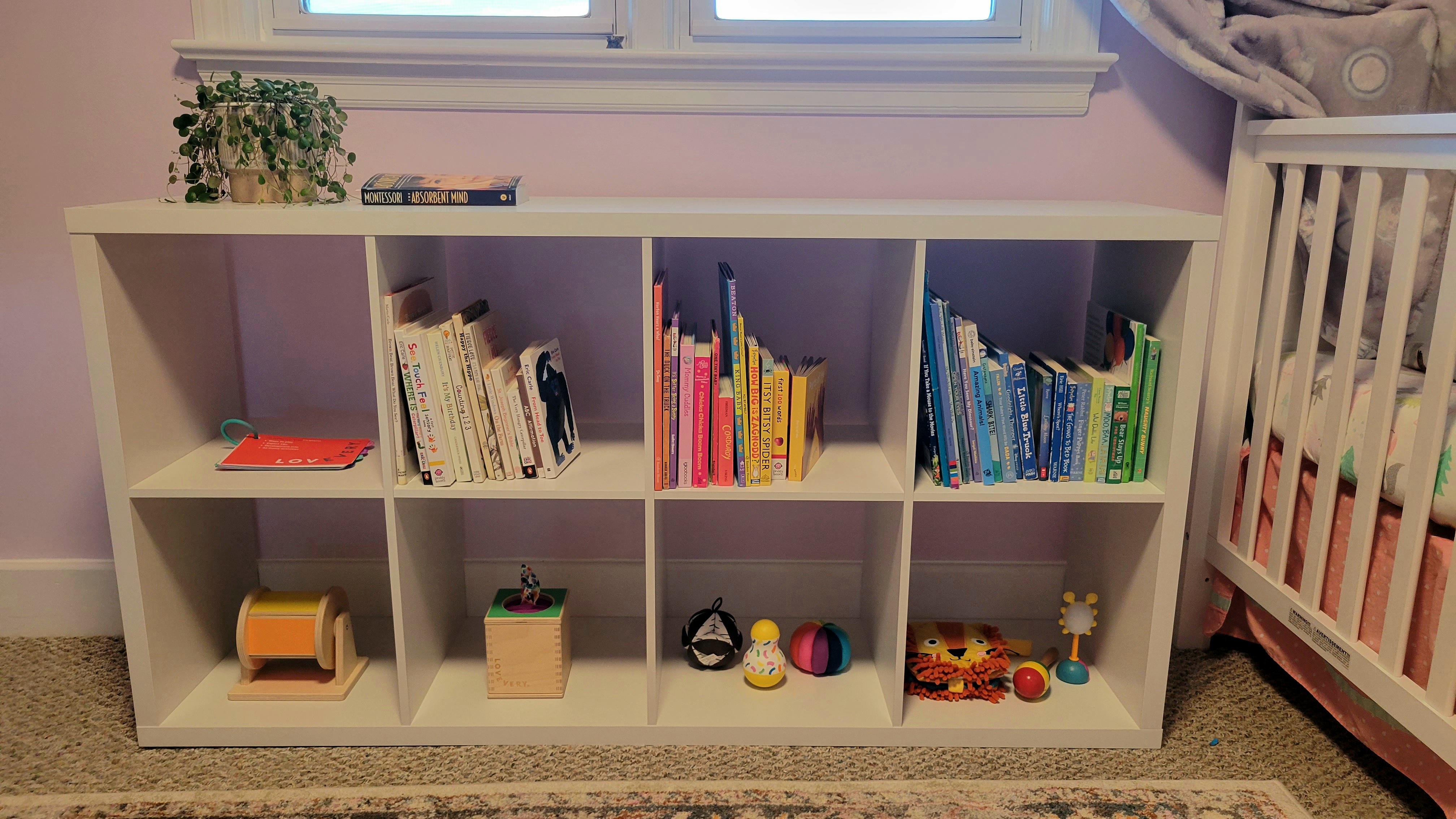 6m old first montessori shelf! New to this... any input is appreciated