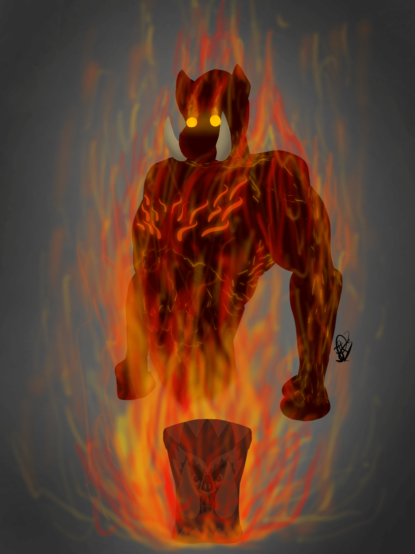 [RF] Turo'Jin the Fire Genie r/characterdrawing