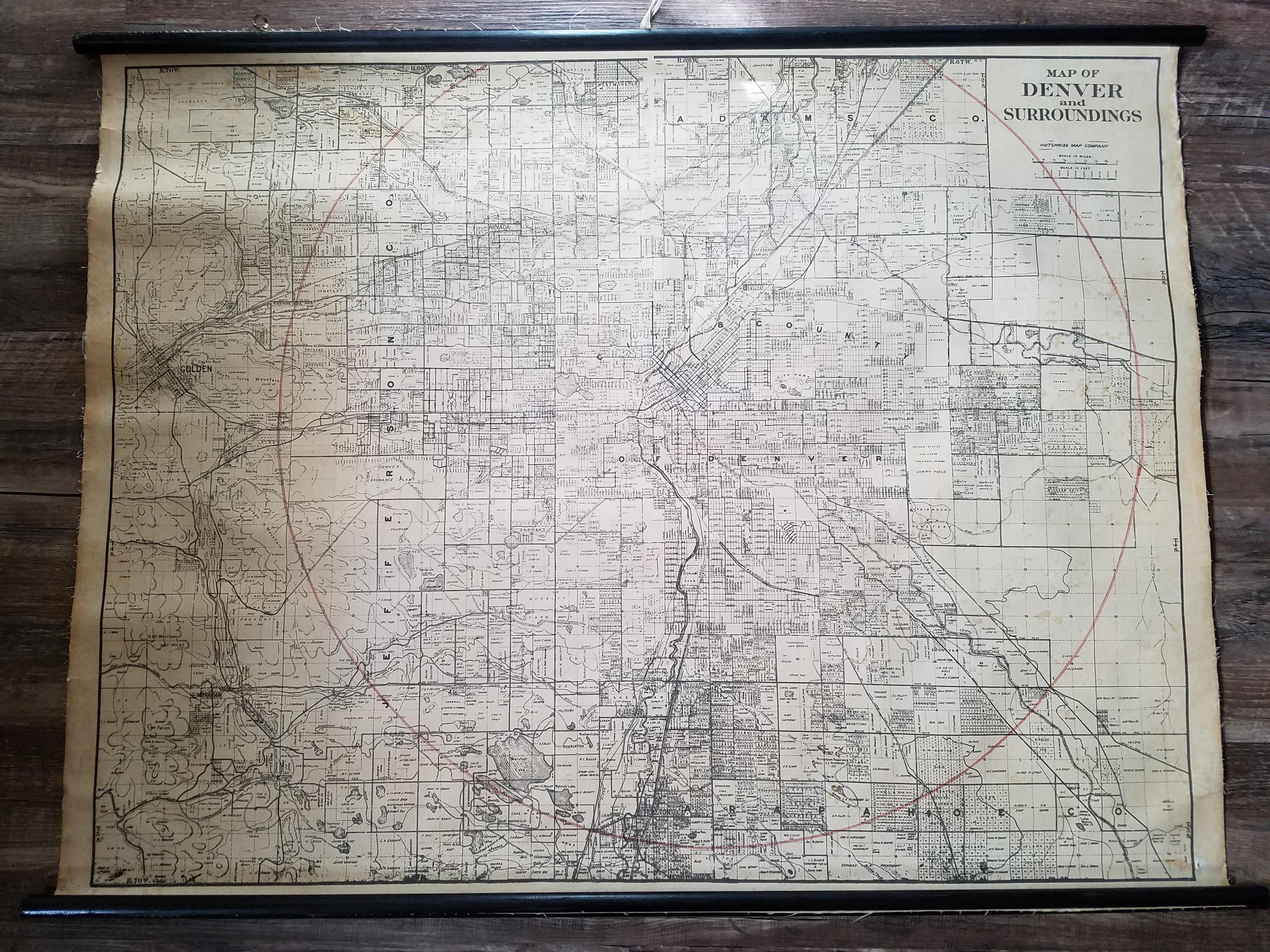 Found this cool Hotchkiss map of Denver at Salvation Army r/Denver