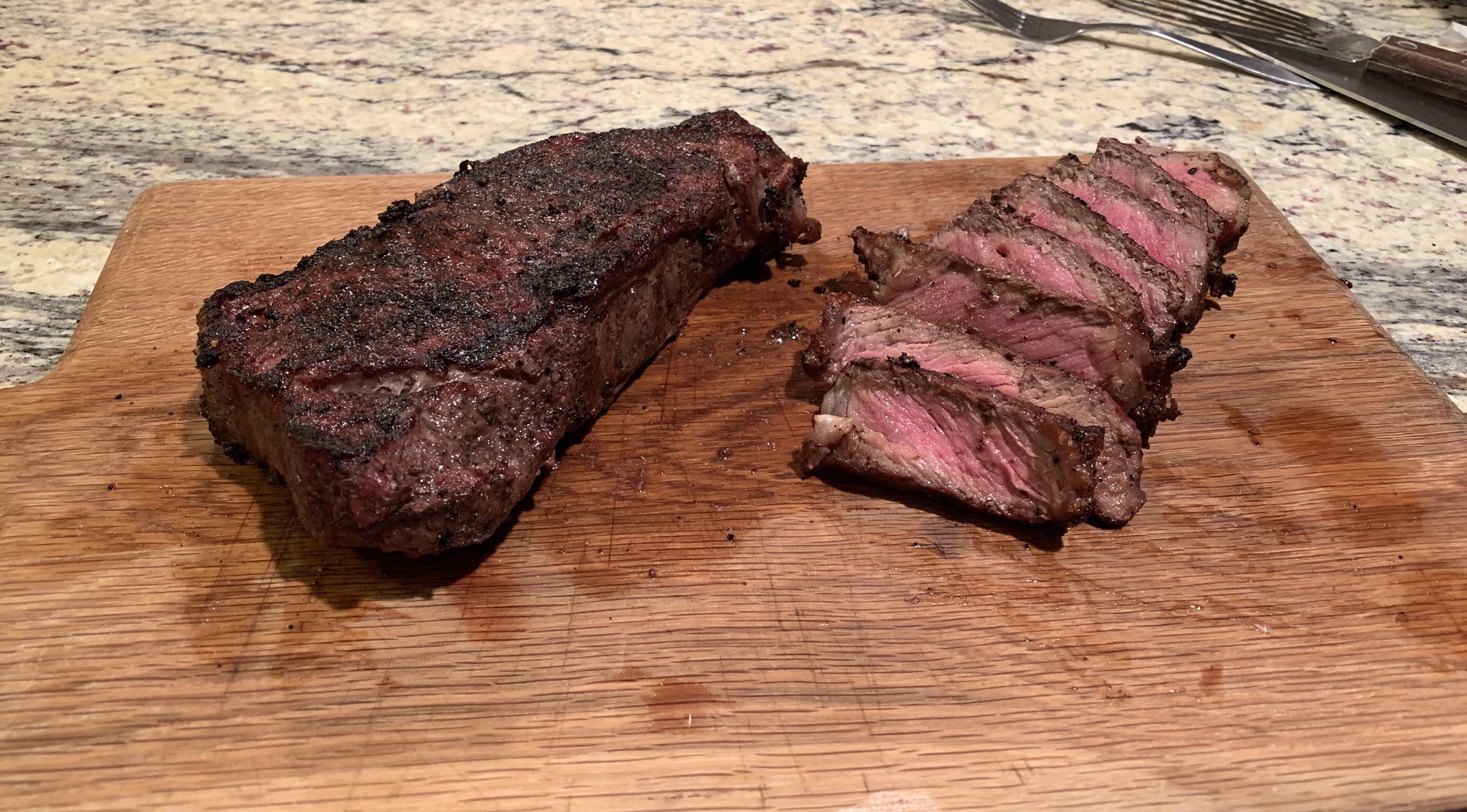 Strips over charcoal r/grilling