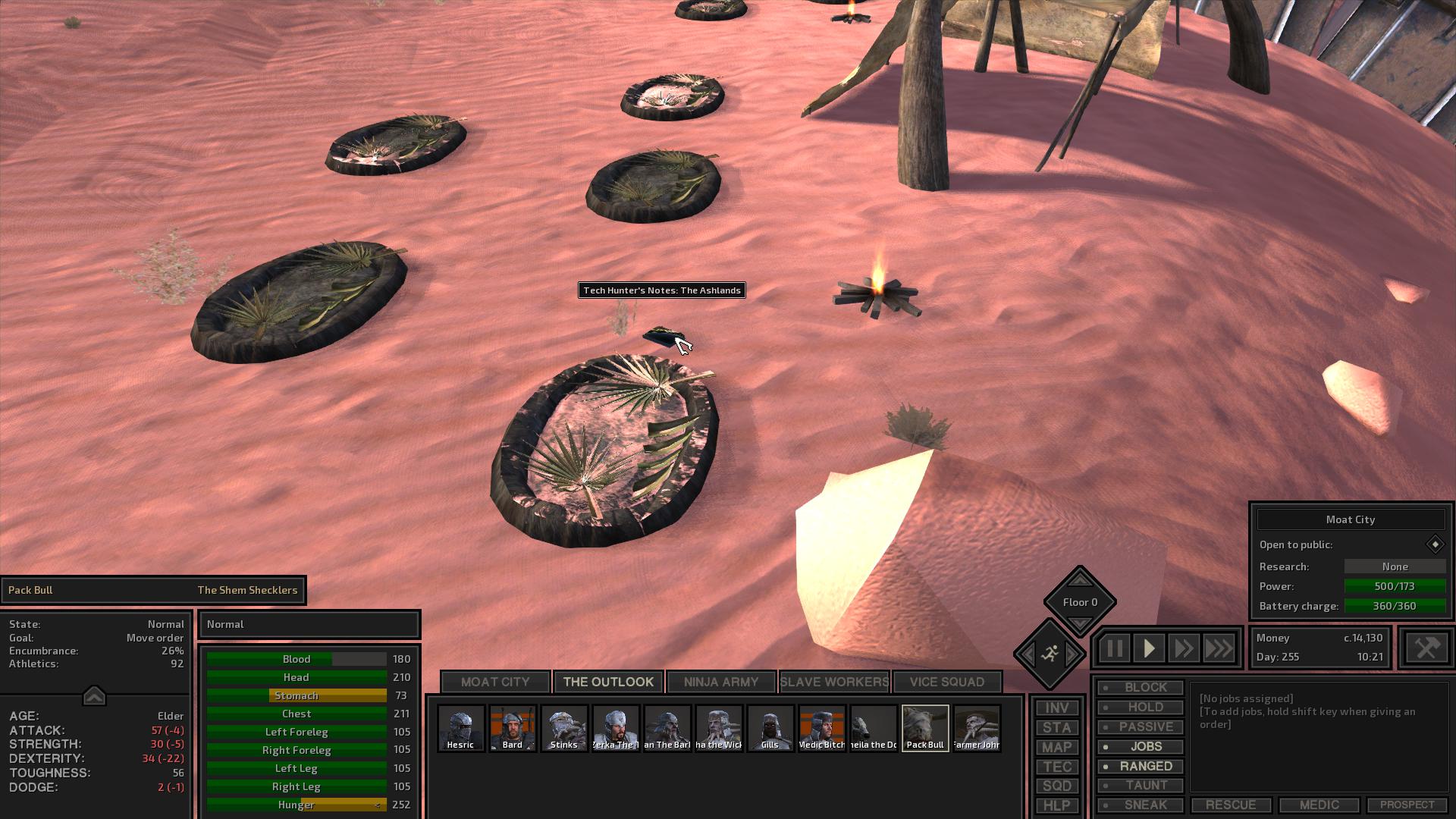 A Techhunter used my camp bed and left behind his night time reading