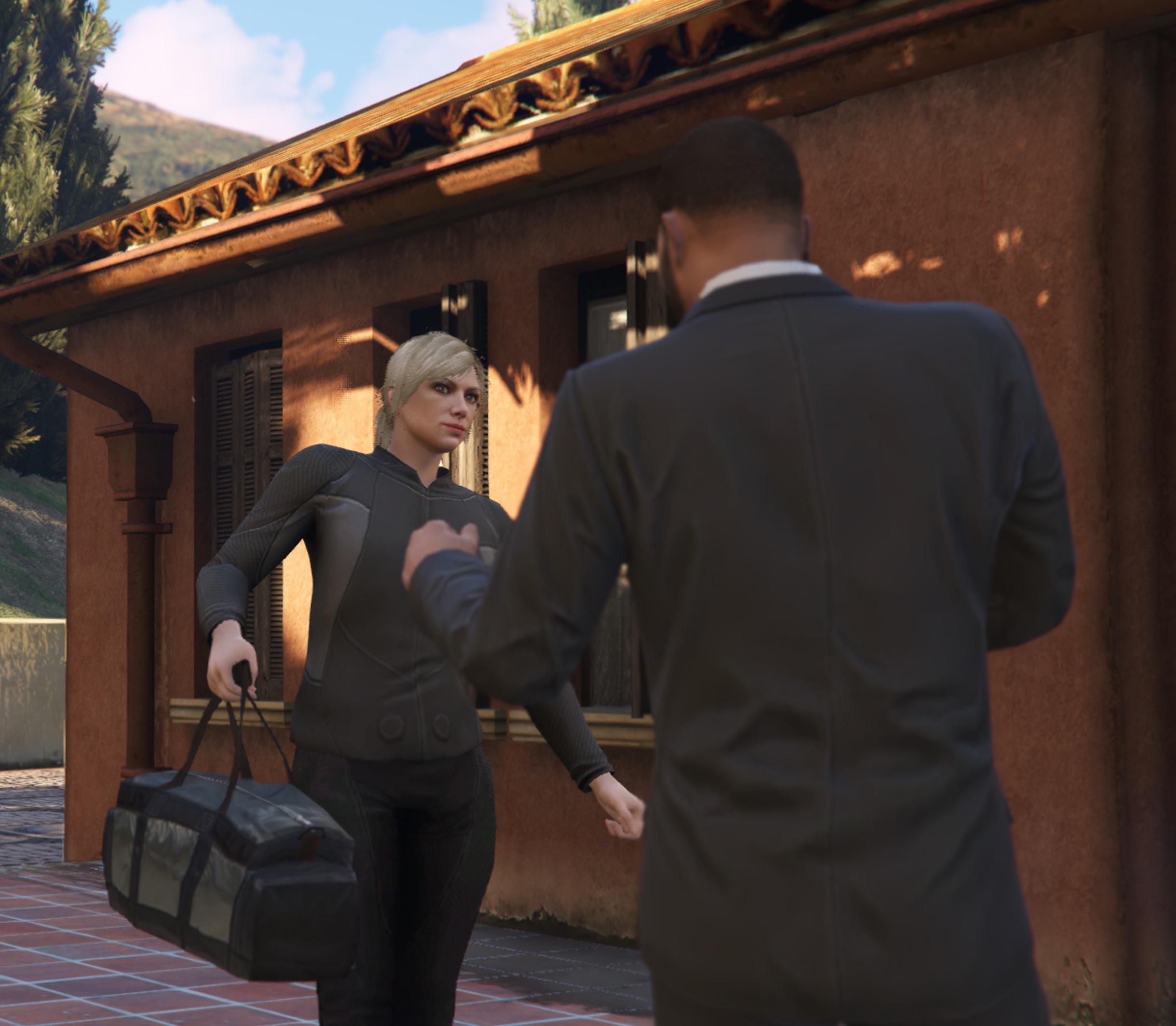 I like that our characters never change out of their scuba suite even