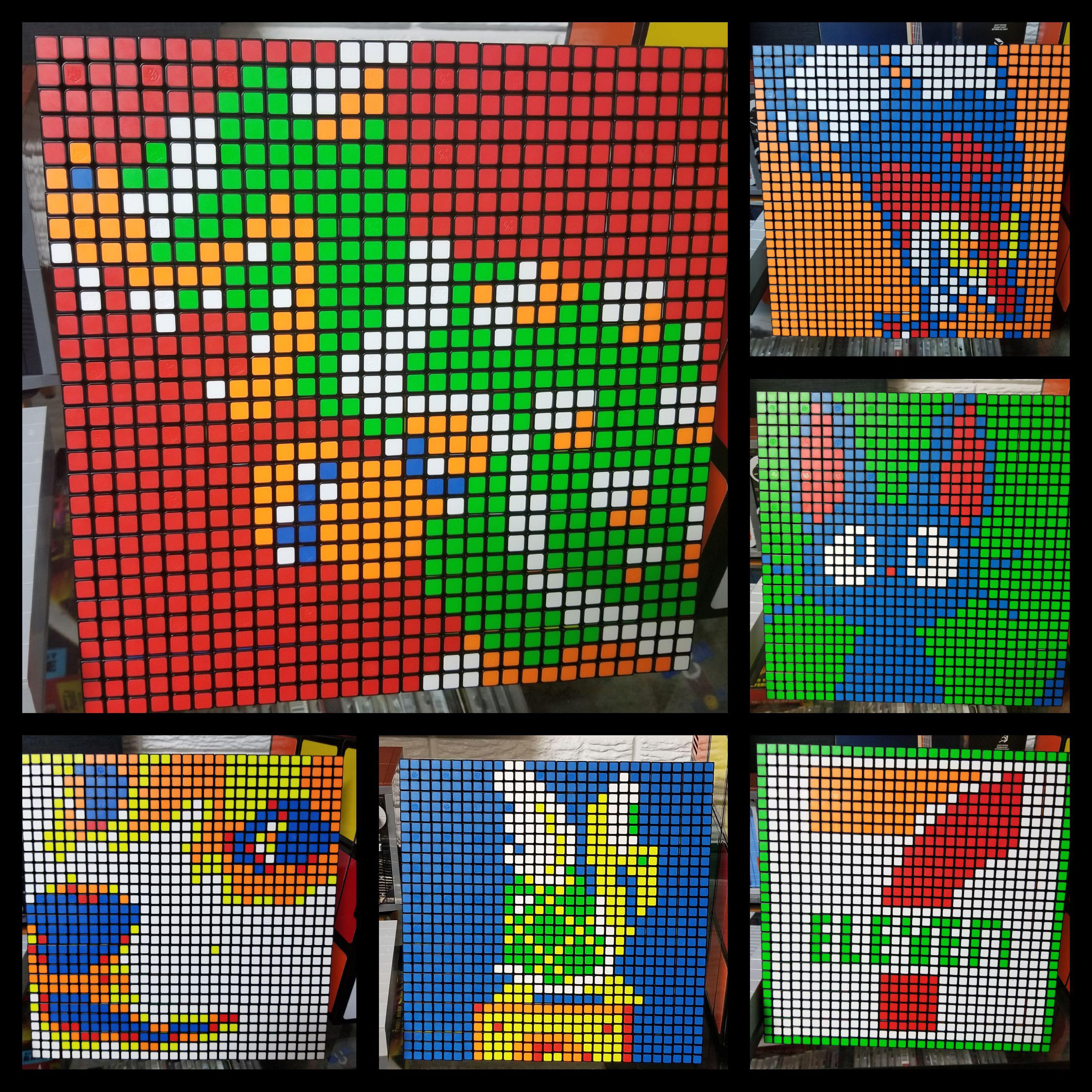 Some of the GAN Mosaics I've made so far r/Cubers
