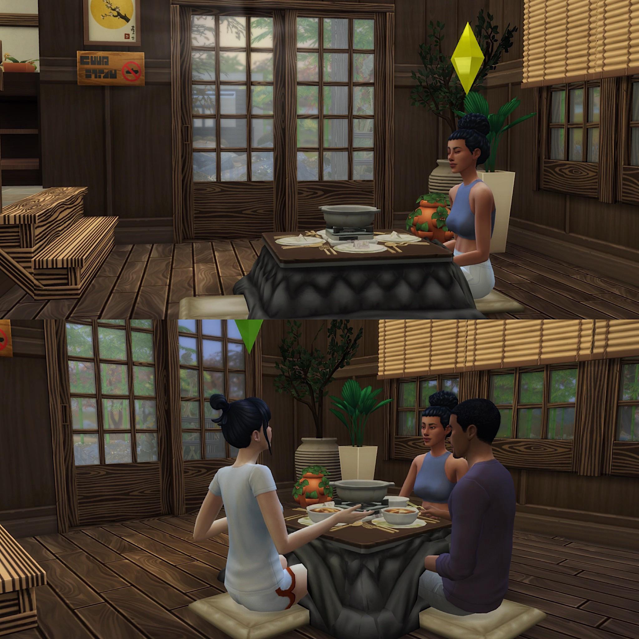 Hot pot! And just like an IRL family they were arguing on and off the