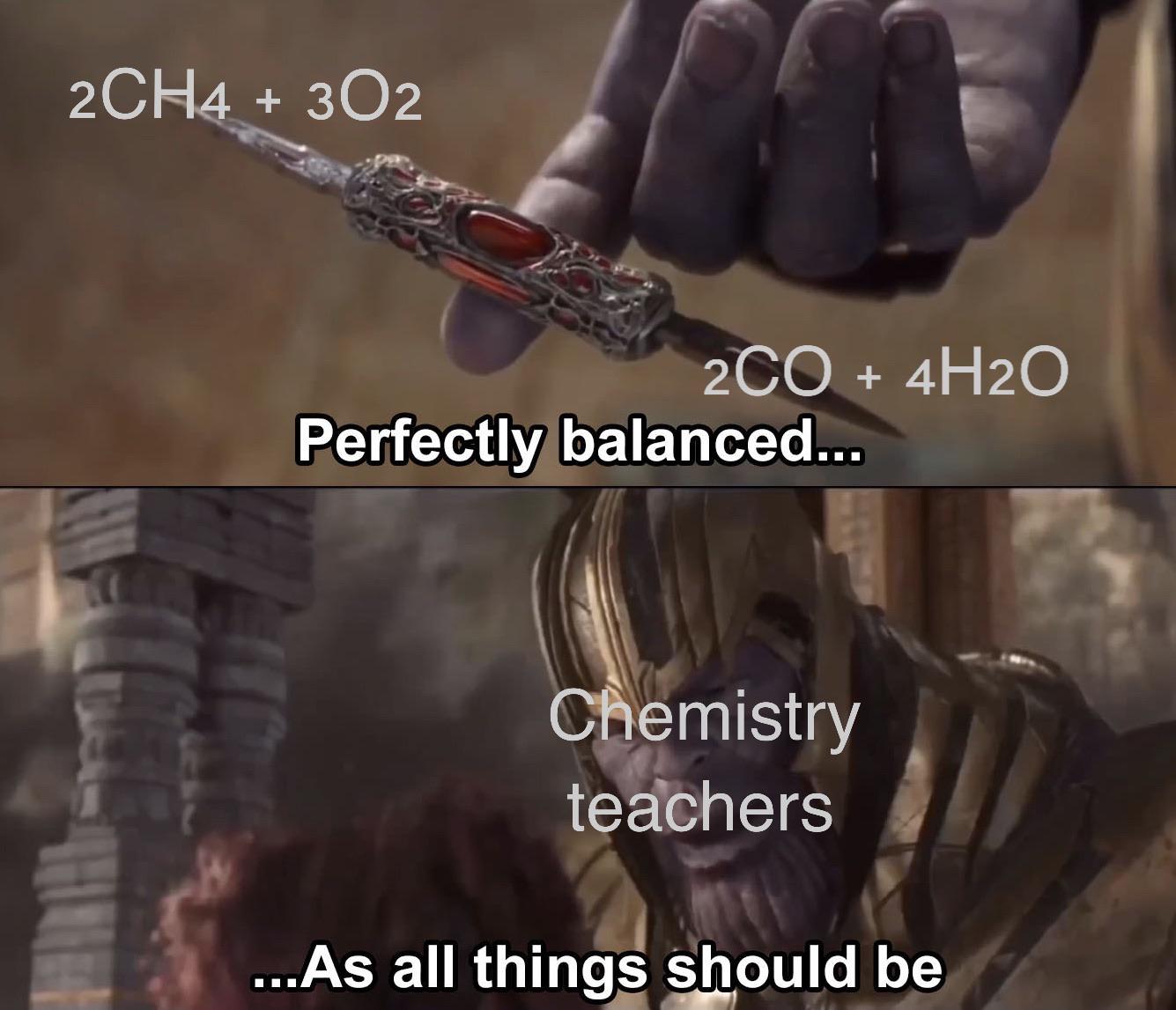 Balancing equations is fun r/sciencememes