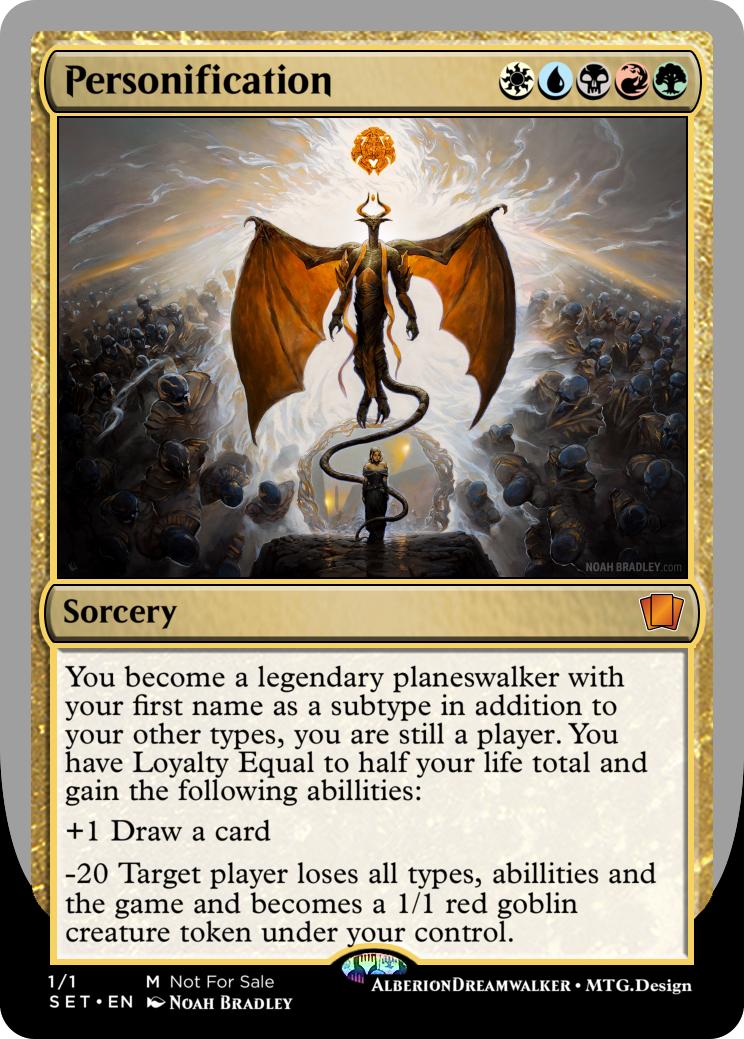 I hope this counts (custom silver border card) MTGLardFetcher