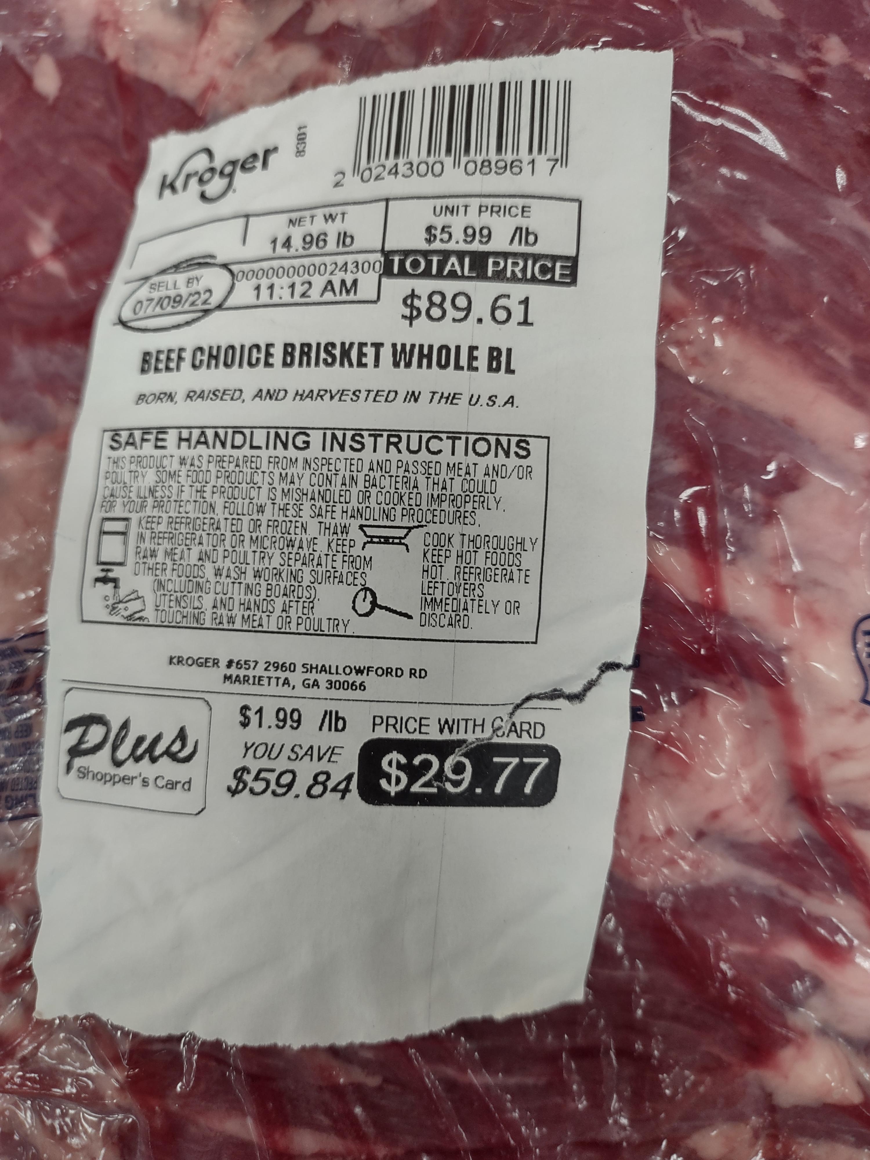 Kroger yesterday. r/BBQ