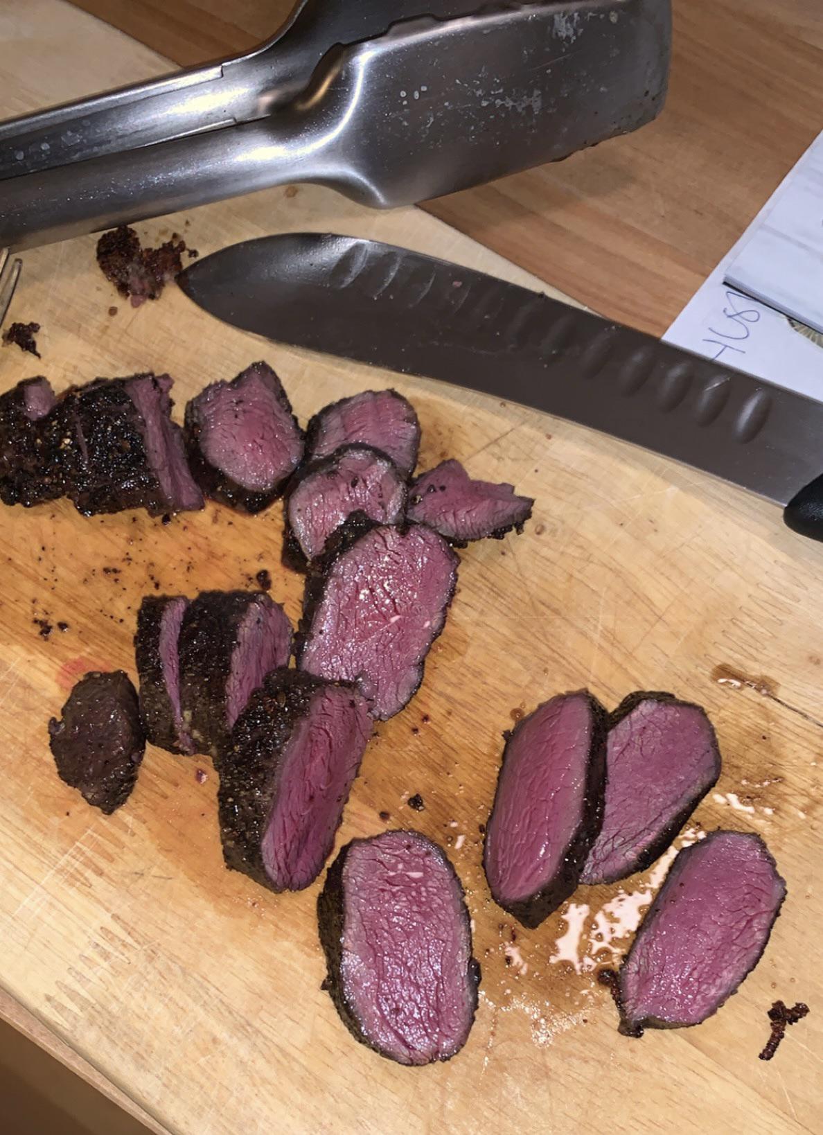 Best meat I’ve ever had. Deer tenderloin and striploin at 130f for 5