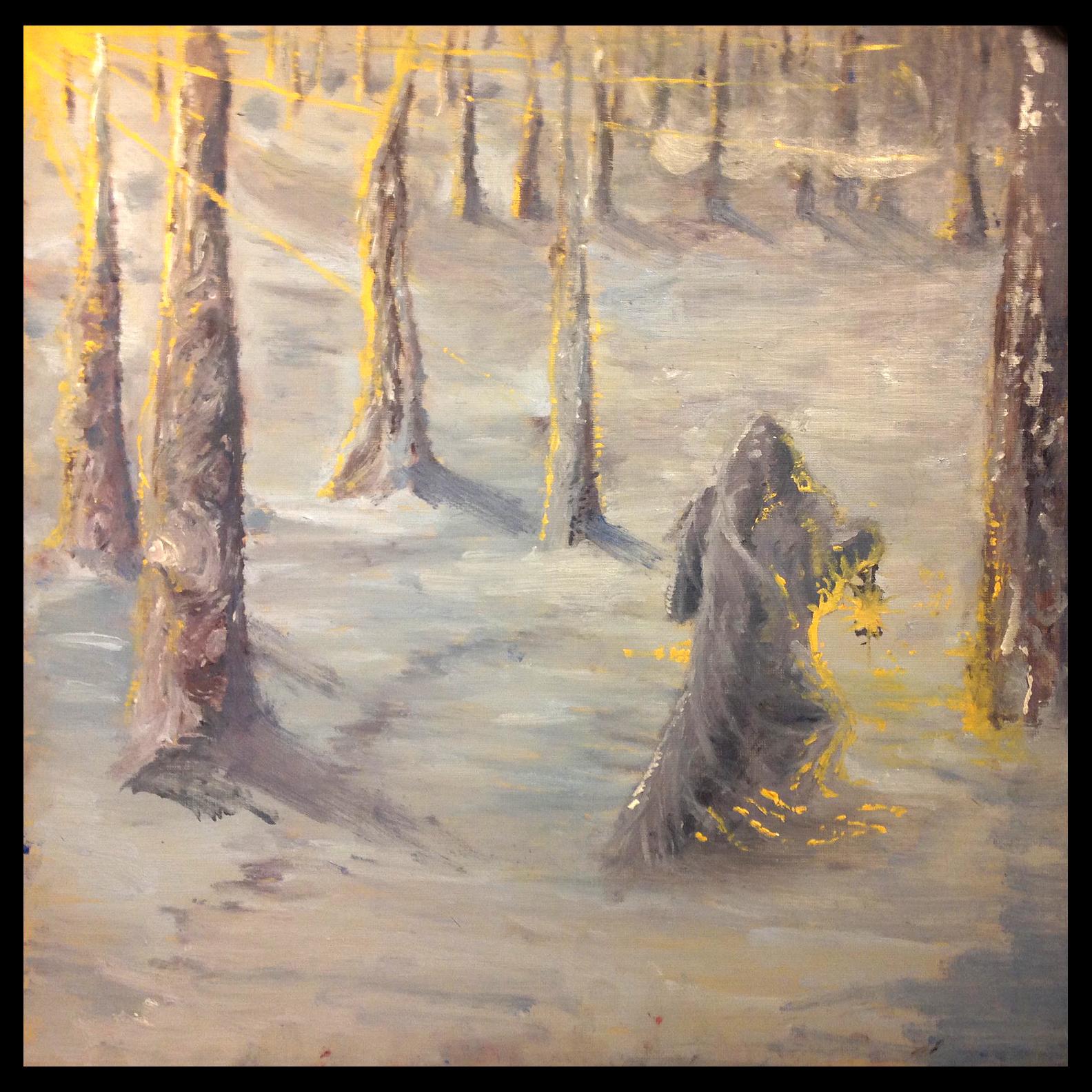 Untitled Oil on cardstock r/painting