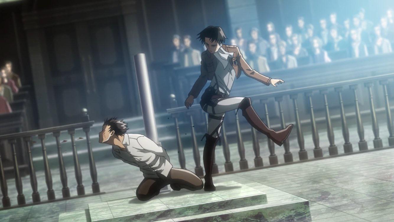 The amount of force Levi had in that kick. 🤣 💃🏽 r/attackontitan