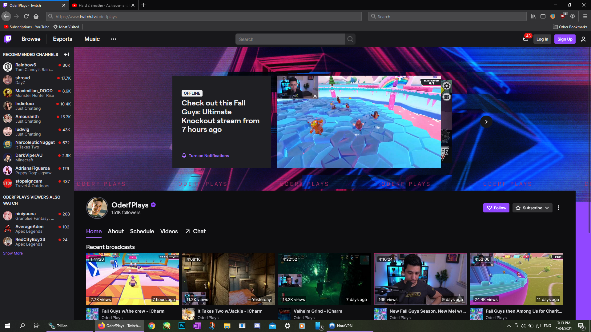 Just a heads up, Alfredo changed his twitch username r/Achievement_Hunter