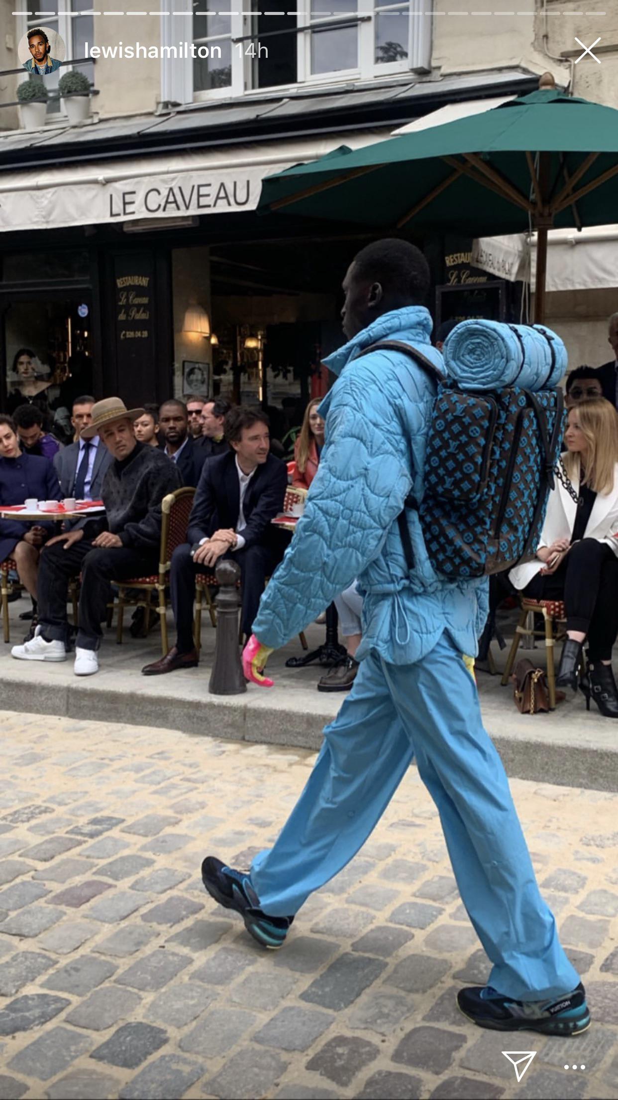 Frank Ocean and Lewis Hamilton sat across each other for the LV show