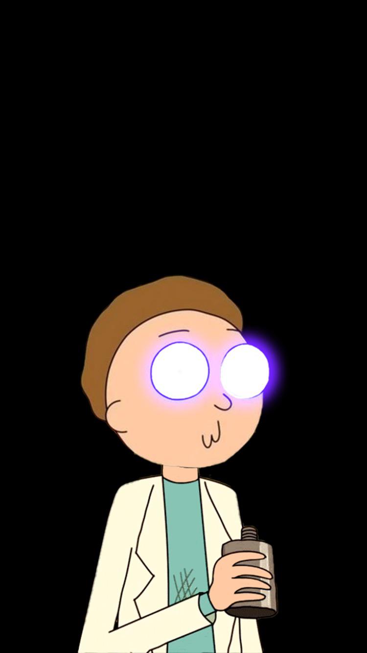 iphone 6/7/8 wallpaper i made of rick with morty’s head (blended skin