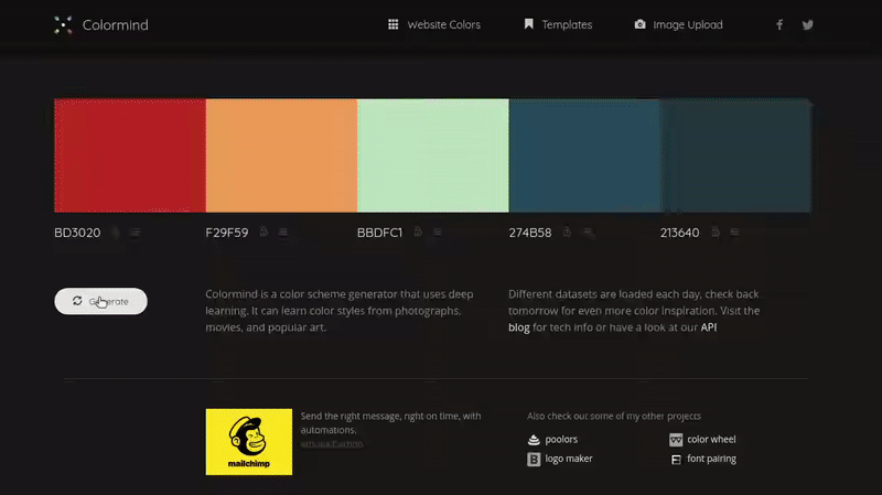 Great tool for generating colour palettes colormind.io u/Ekulred