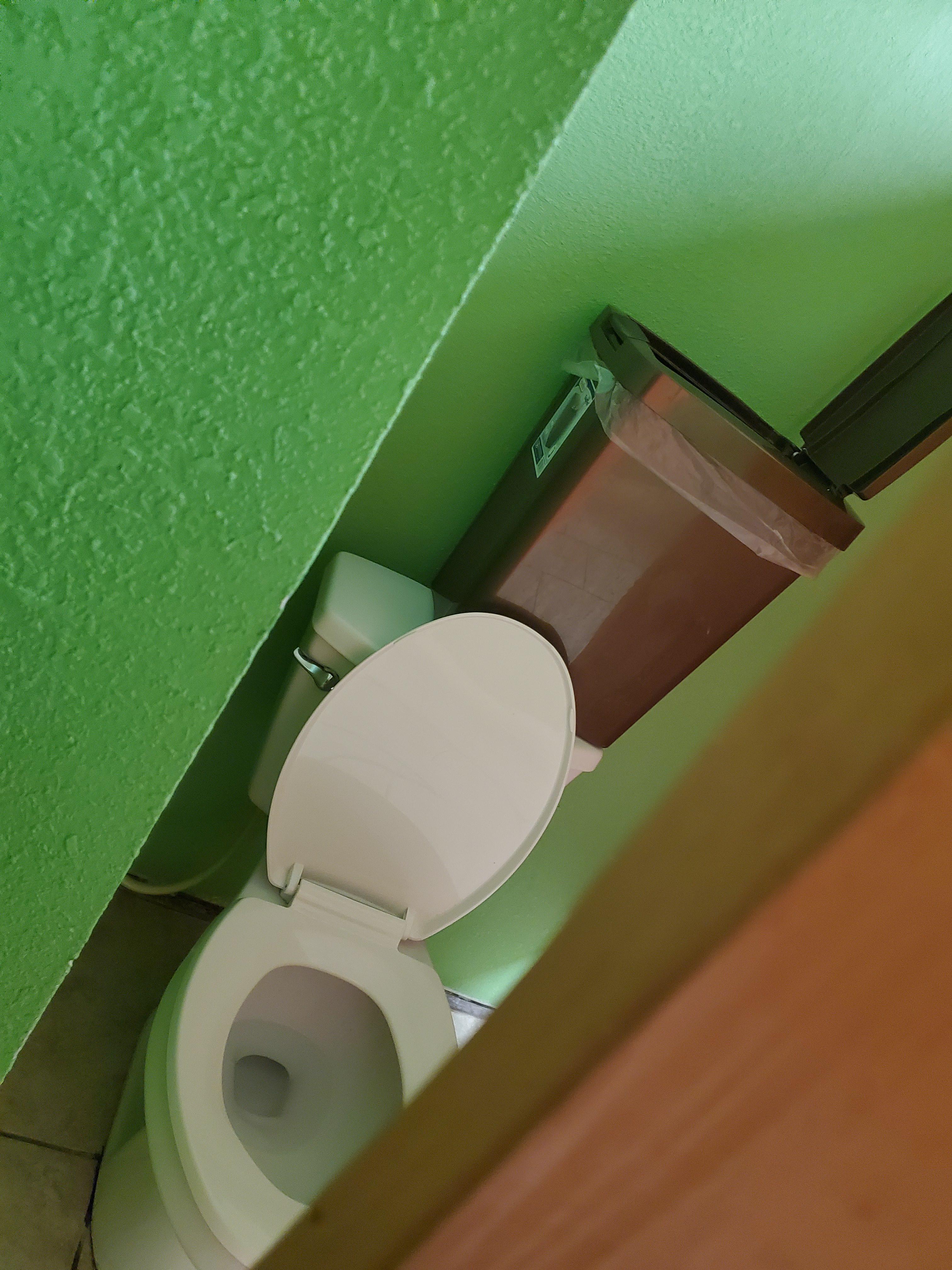 This toilet stall at a local Mexican restaurant my grandfather and I