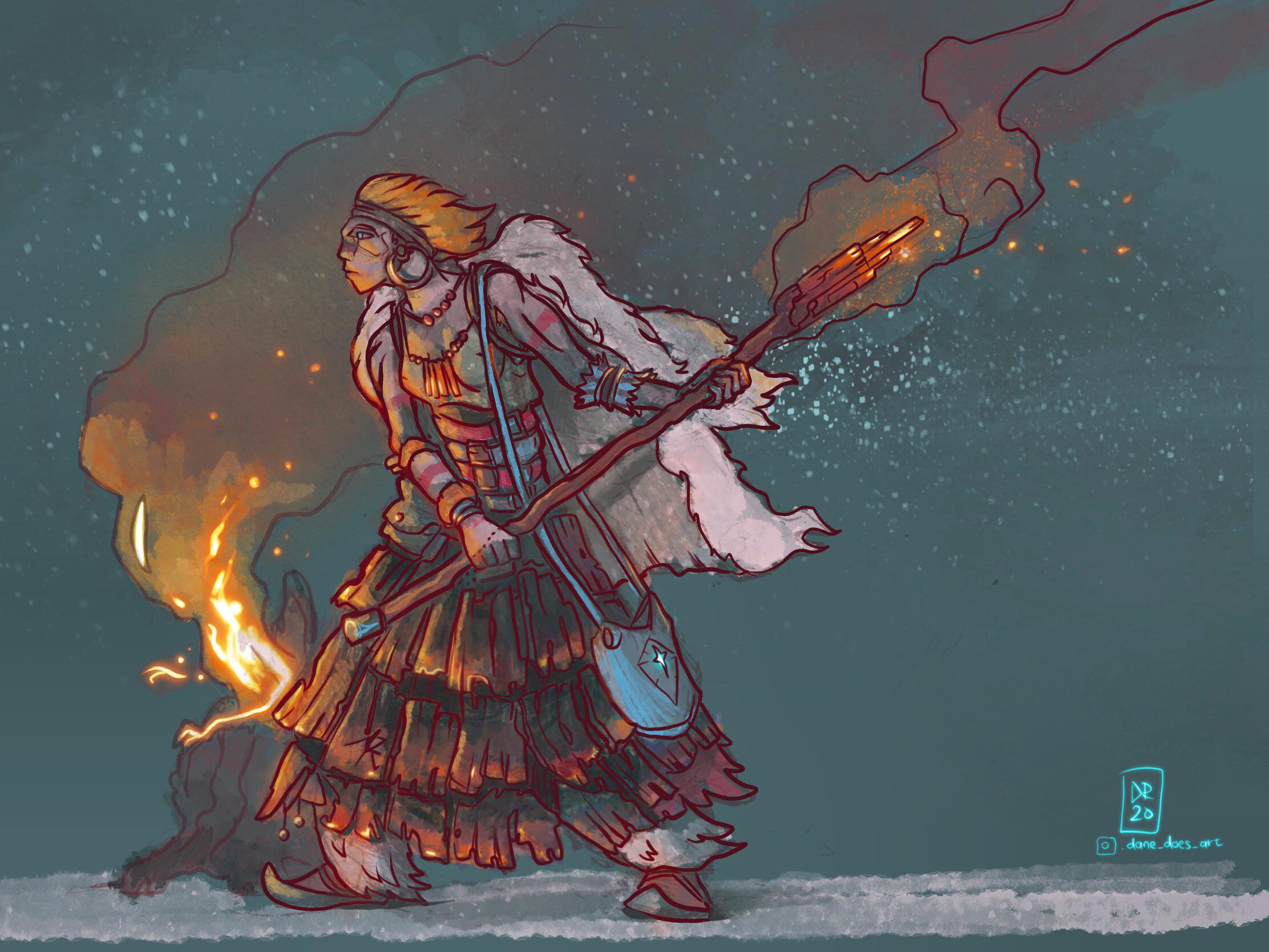 [Art][OC] Hot druid in Cold Weather r/DnD
