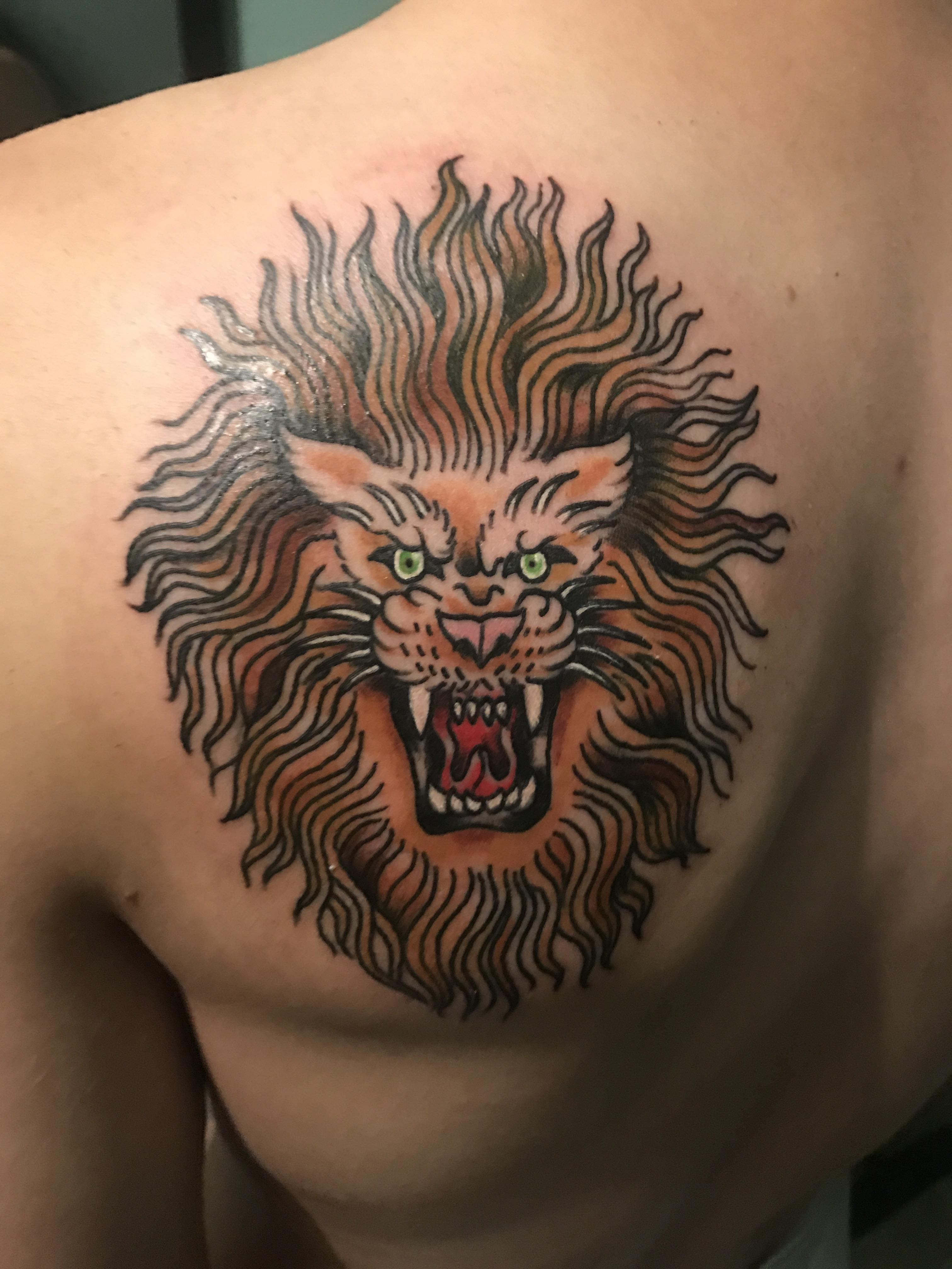Lion by Danielle at Allegiance Tattoo in The Colony, TX