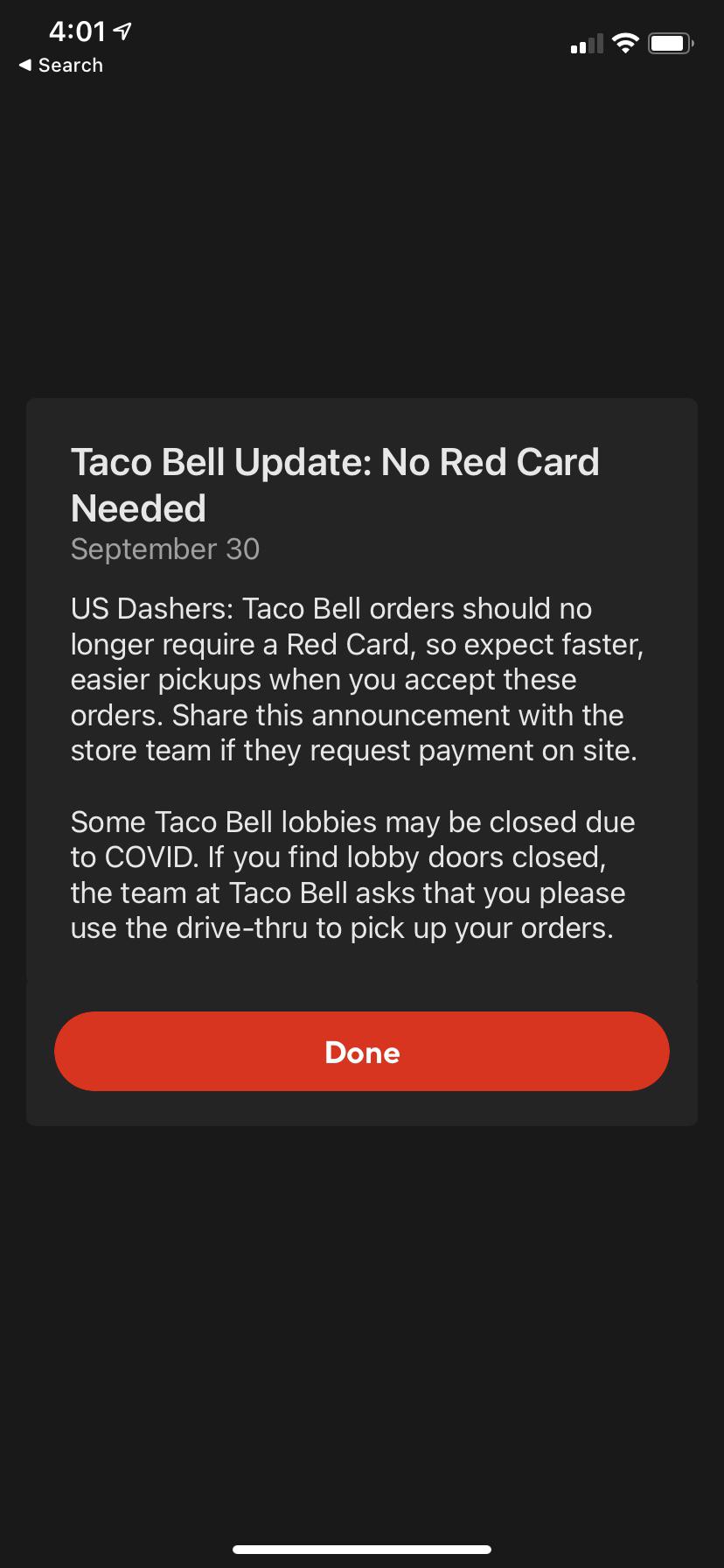 Taco Bell No Longer Requires a Red Card👀👀👀 doordash