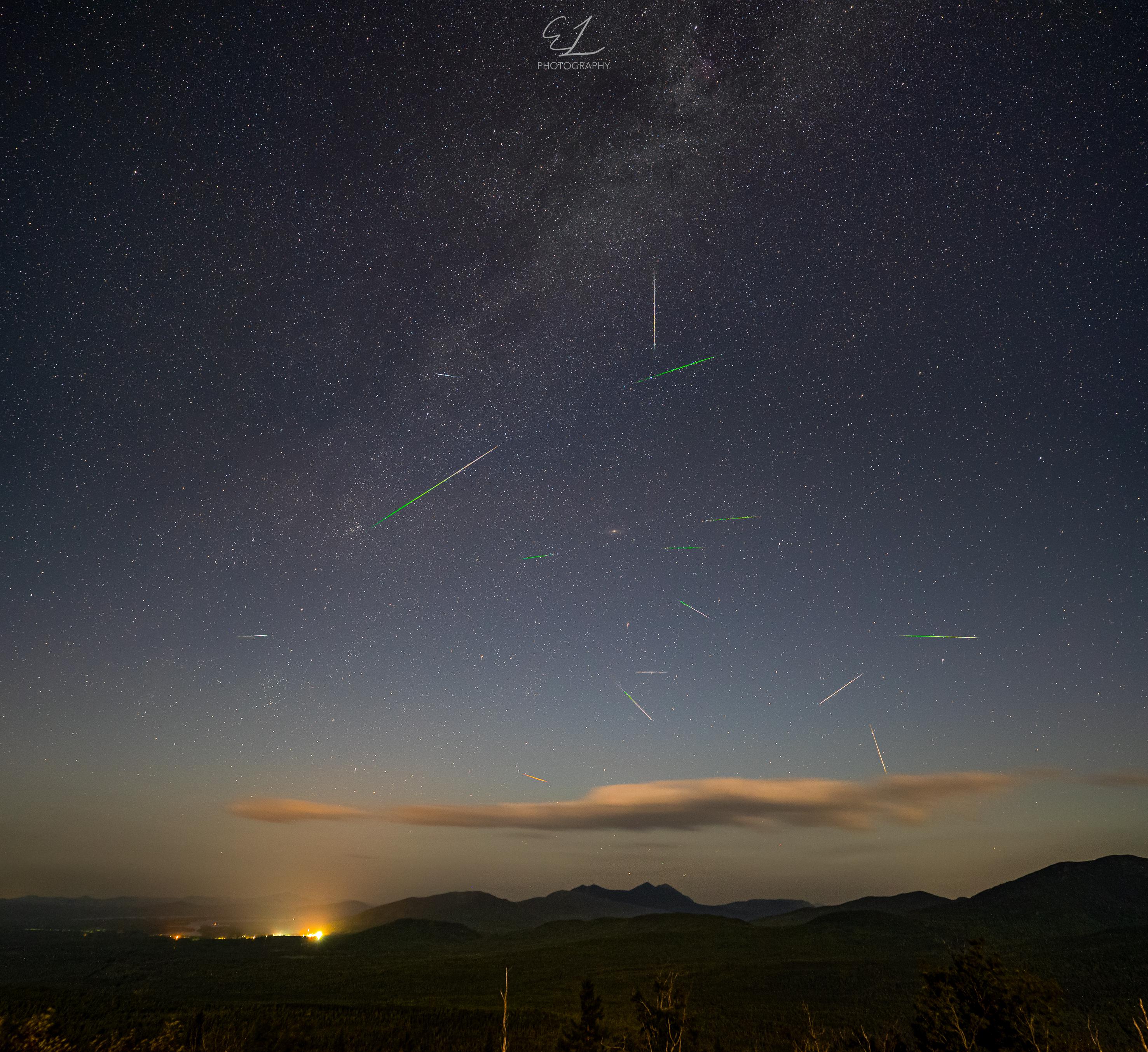 2021 Perseid Meteor Shower in Northern Maine [OC] [2954x2707] astro