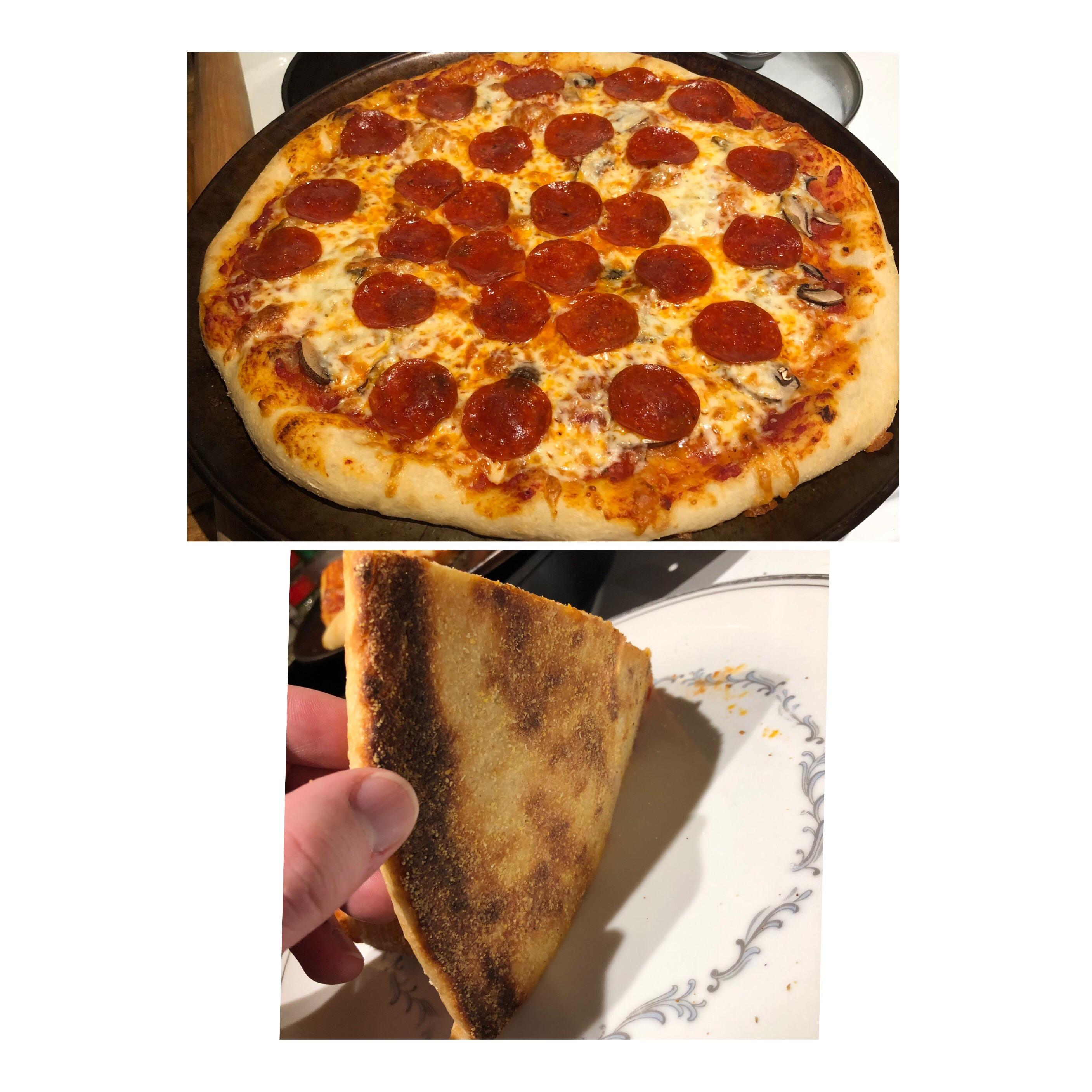 Pepperoni/Baby Portobello with Muenster/Mozzarella r/Pizza