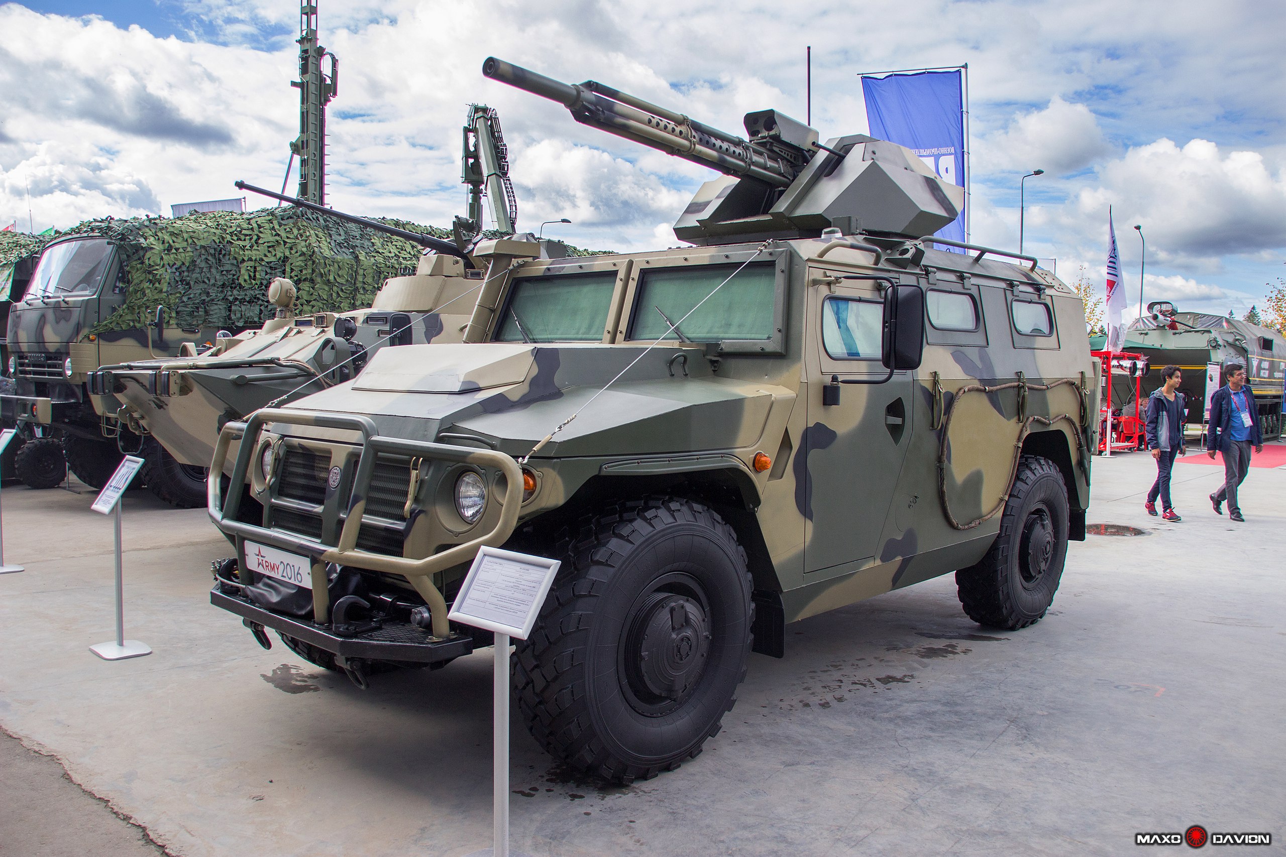 GAZ TigrM with new 30mm combat module at the "ARMY2016". [2560×1707