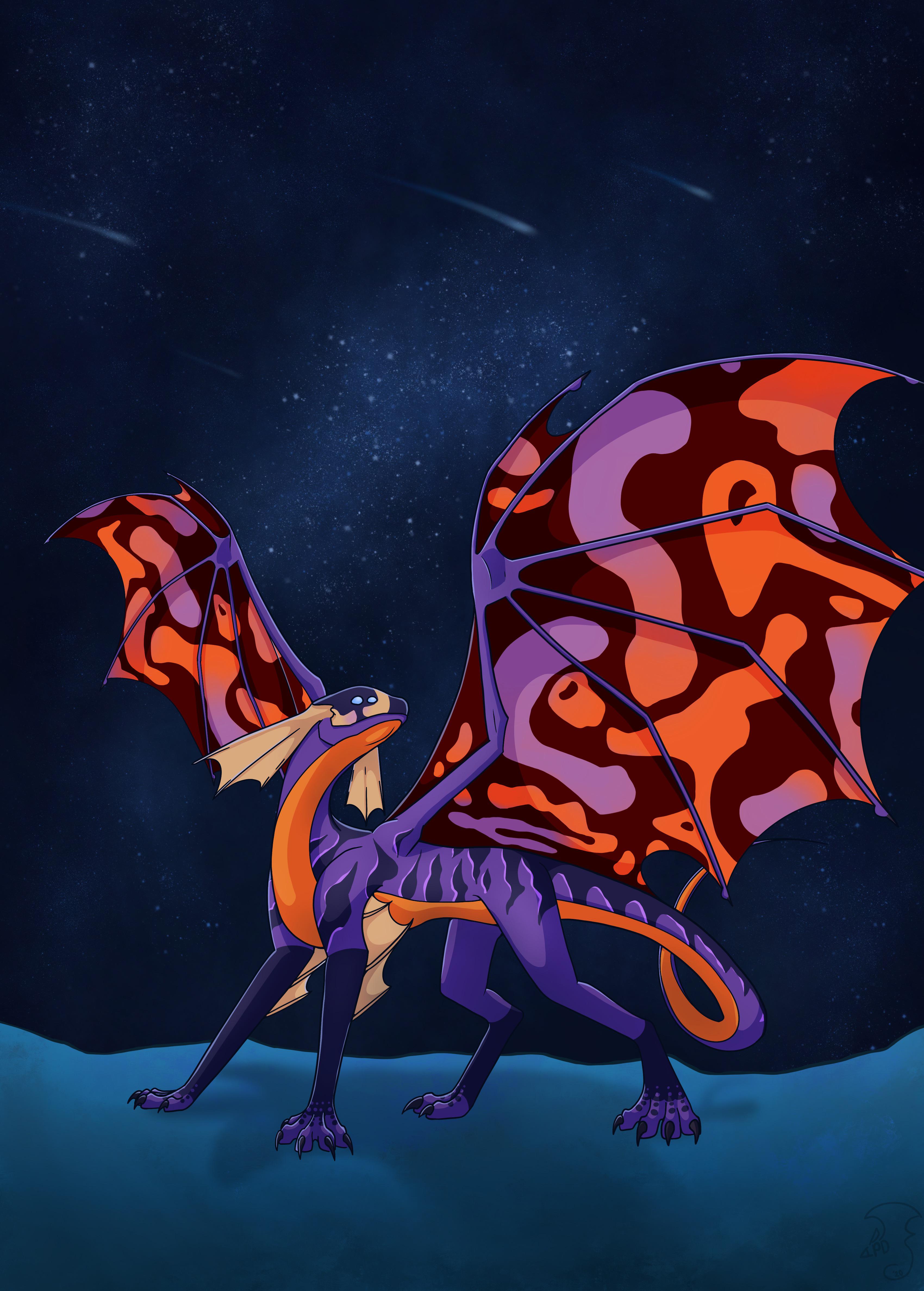 Flight Rising Dragon Commission (Art by me!) r/furry