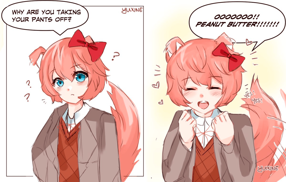 [OC] taking off your clean pants to make the bun a peanut butter and