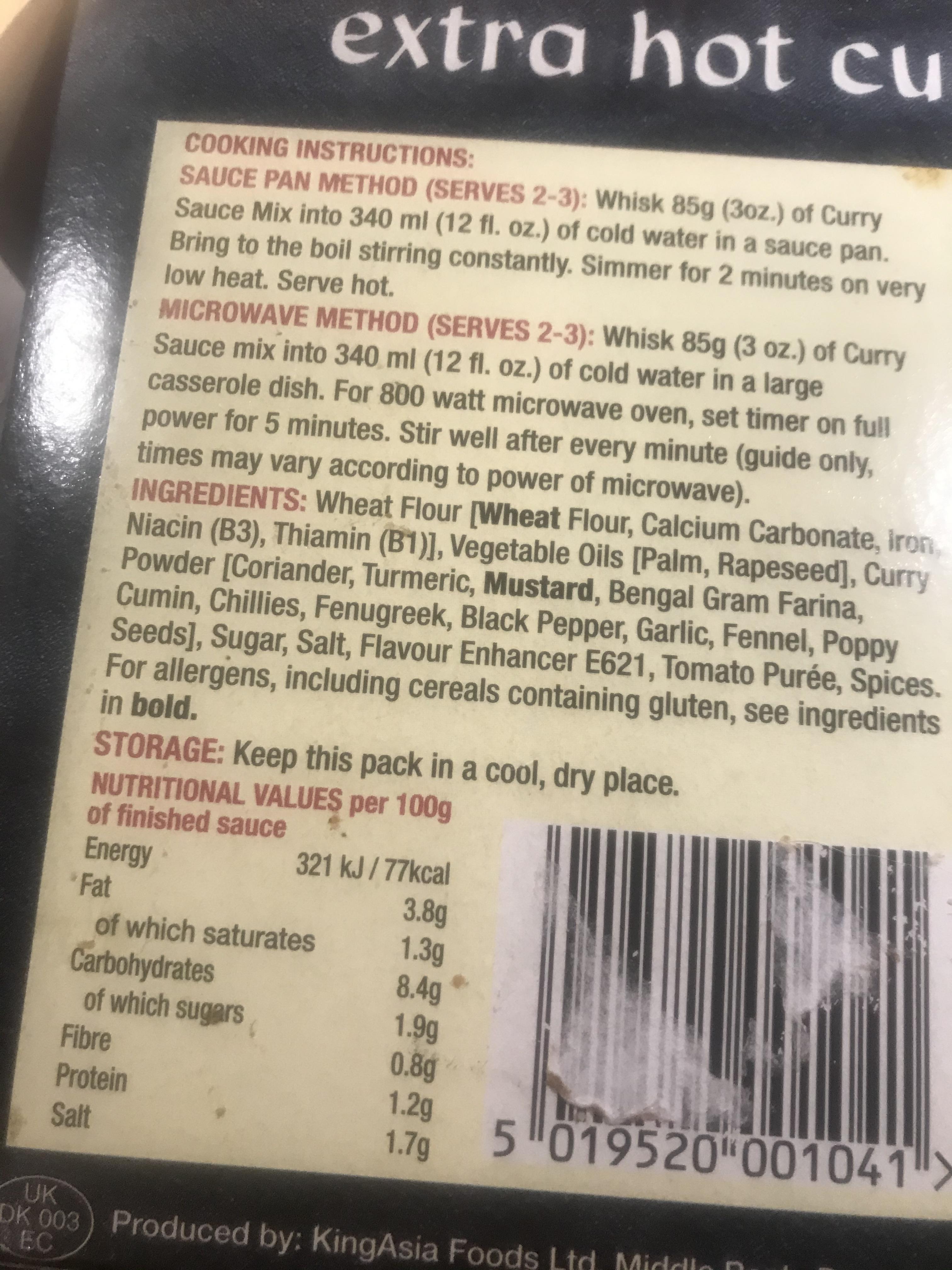 How to read calories please help! It’s a curry powder and not sure