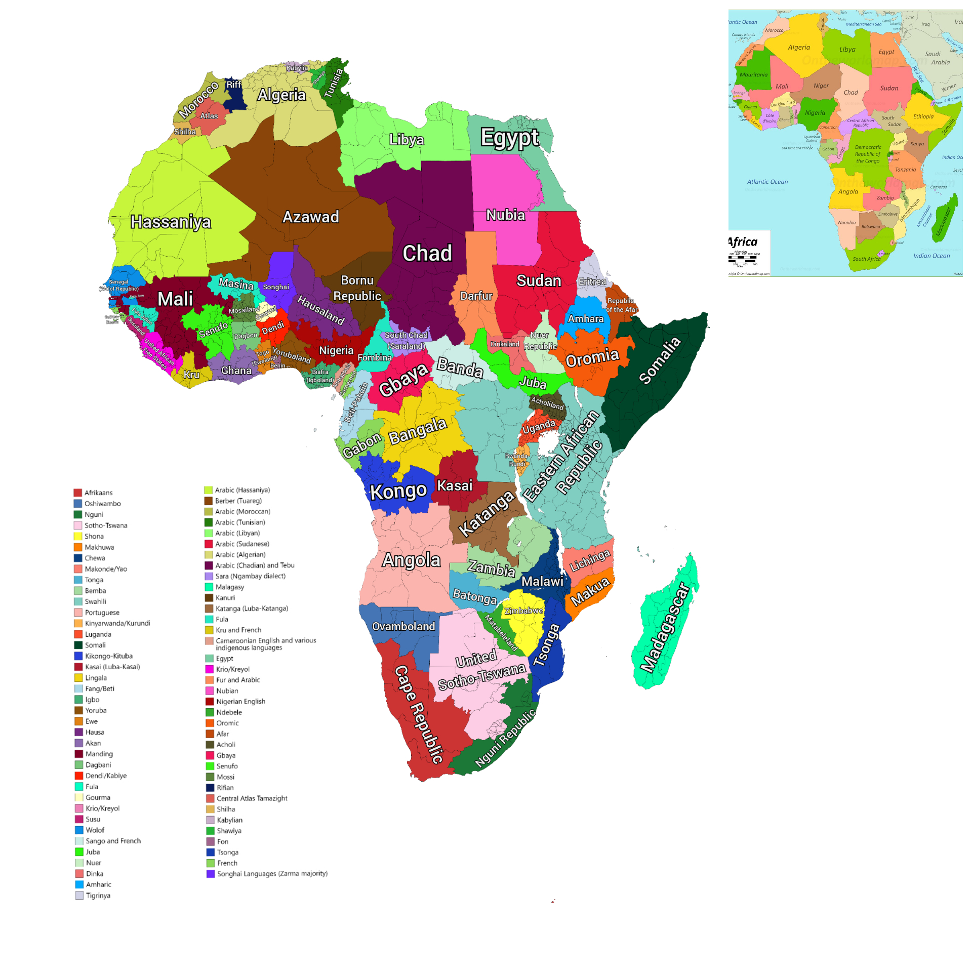 UPDATED Theoretical African Nations (based primarily on ethnolinguistic