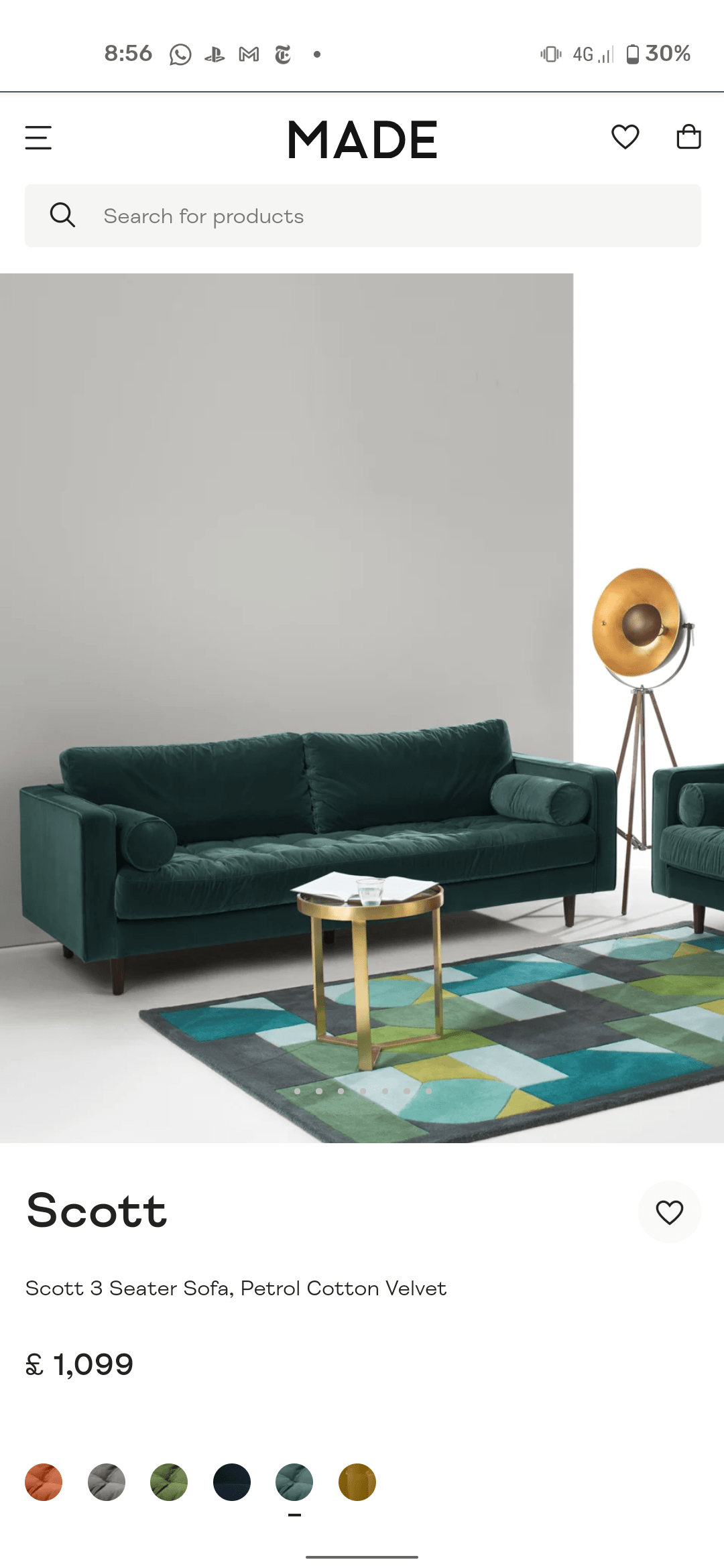 Looking for a similar couch/brand to Made but that is available in the