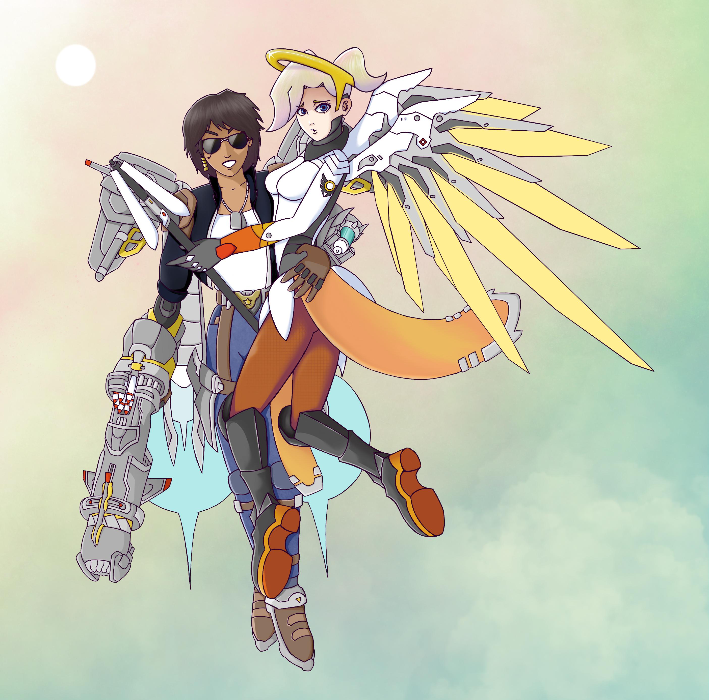 Just some Pharmercy fanart via /r/Overwatch OW Highlights
