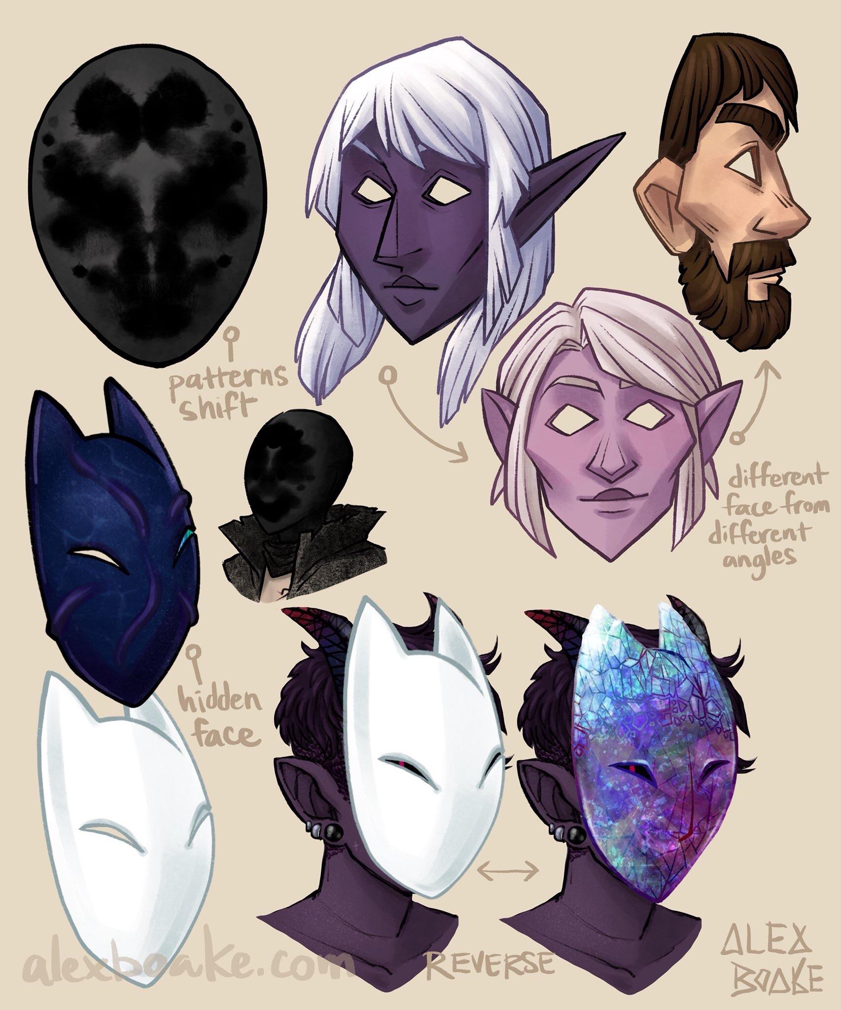 [OC] Mysterious Masks r/DnD