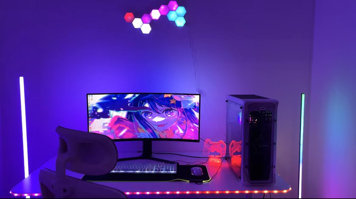 Gaming Setup with RGB accessories. r/desksetup