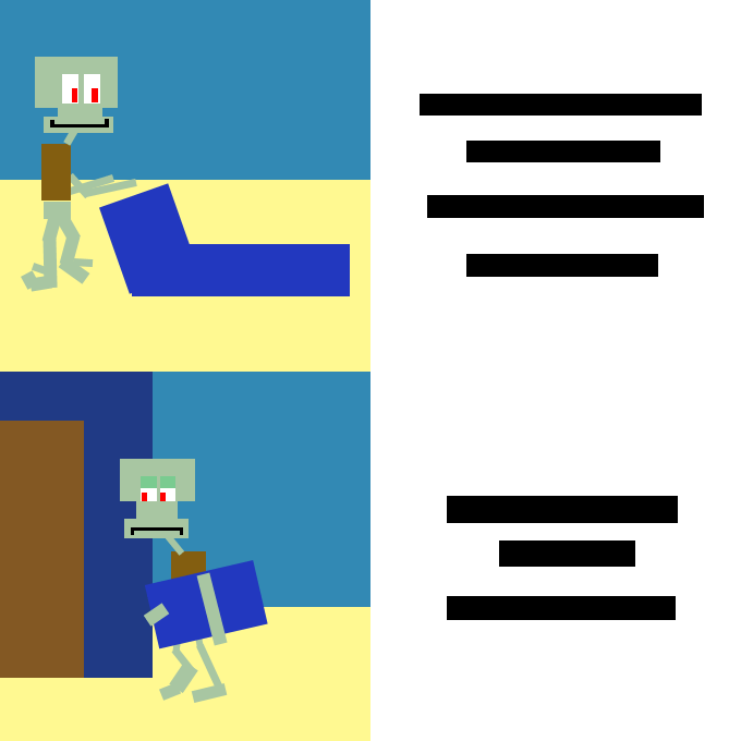 Making Squidward's lounge chair meme in abstract since EU approved