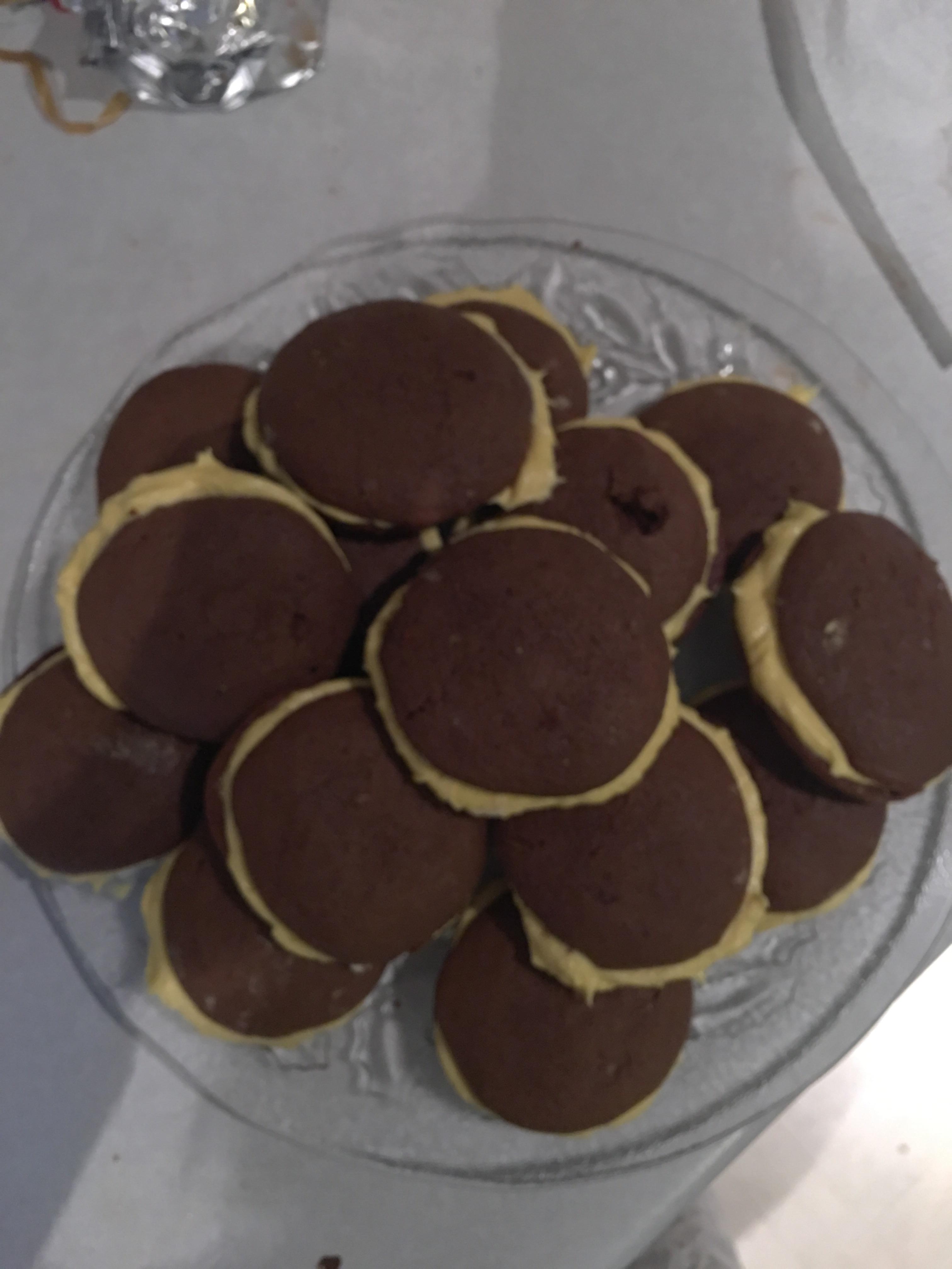 I made eclipse pies. Southern moon pies with buttercream icing. They