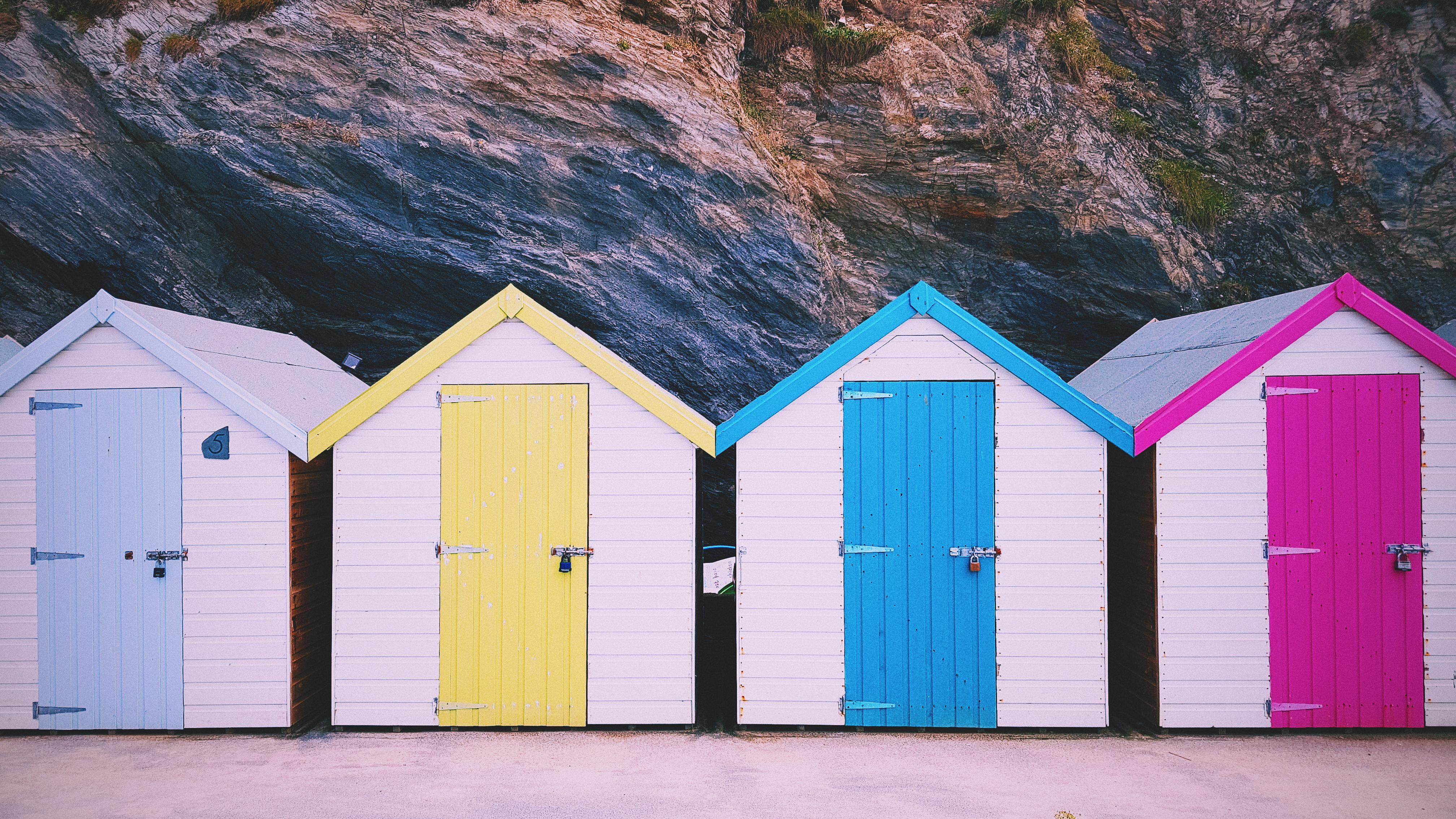 These beach huts in Cornwall. r/AccidentalWesAnderson