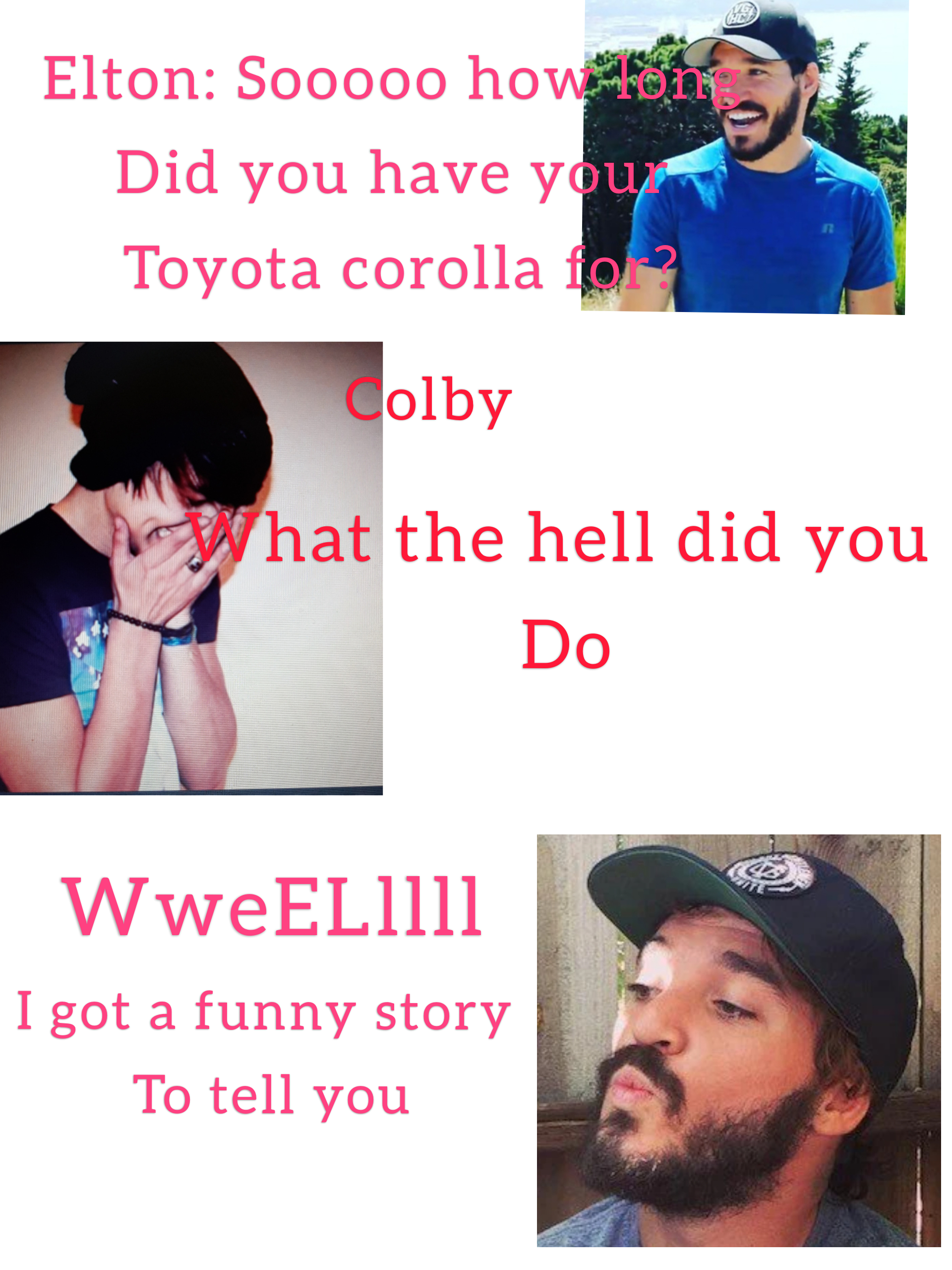 Elton telling Colby what he did to his Toyota corolla 😂 r/BubNation