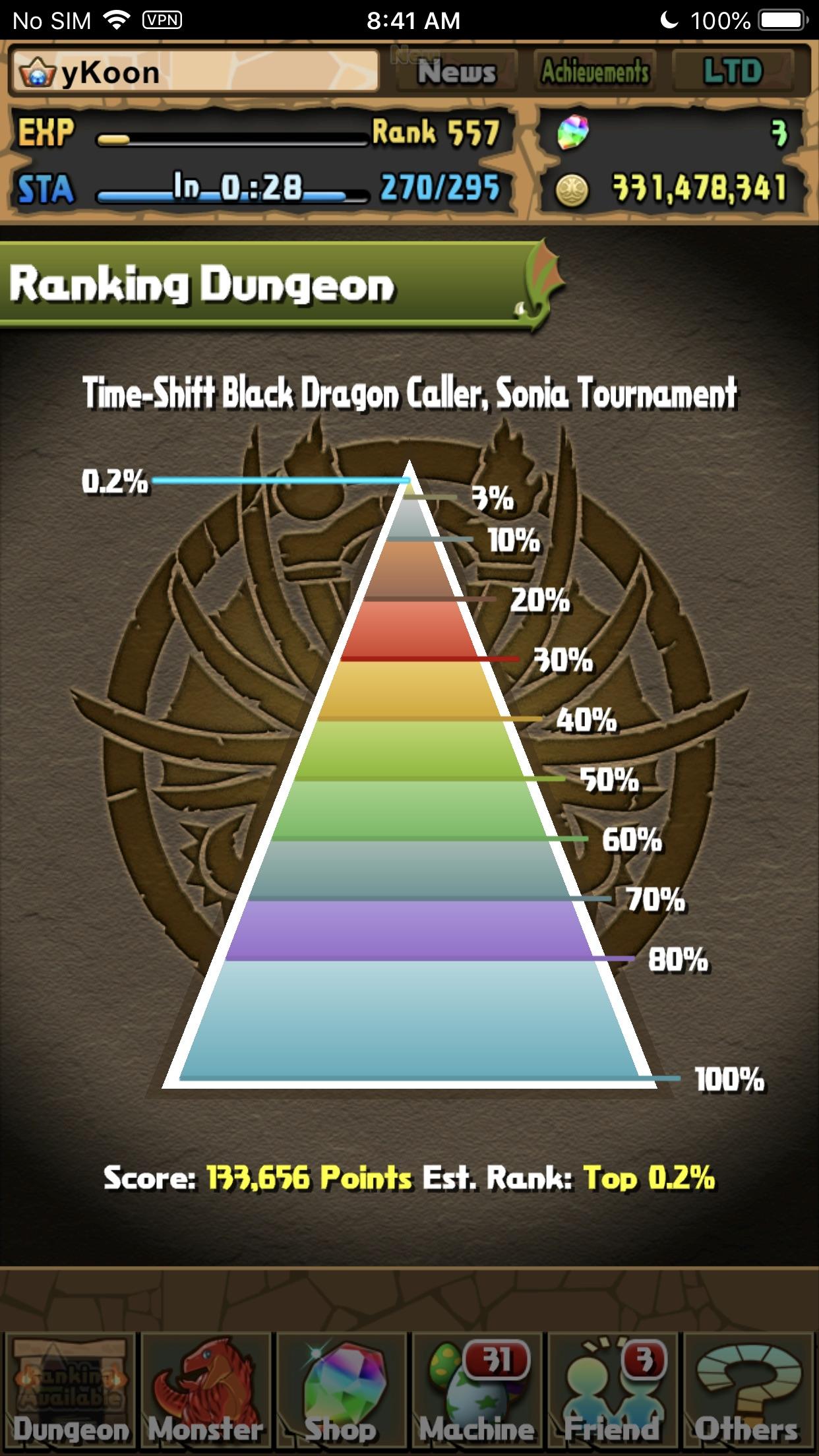 Perfect run ranking PuzzleAndDragons