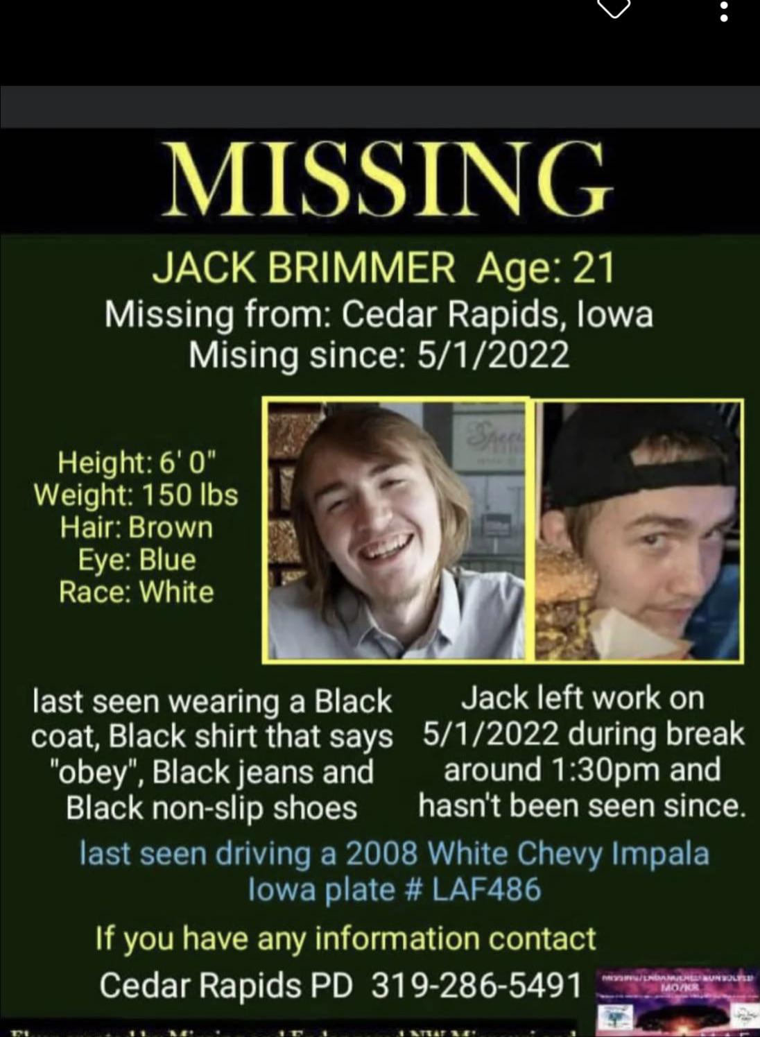 Missing person r/Iowa