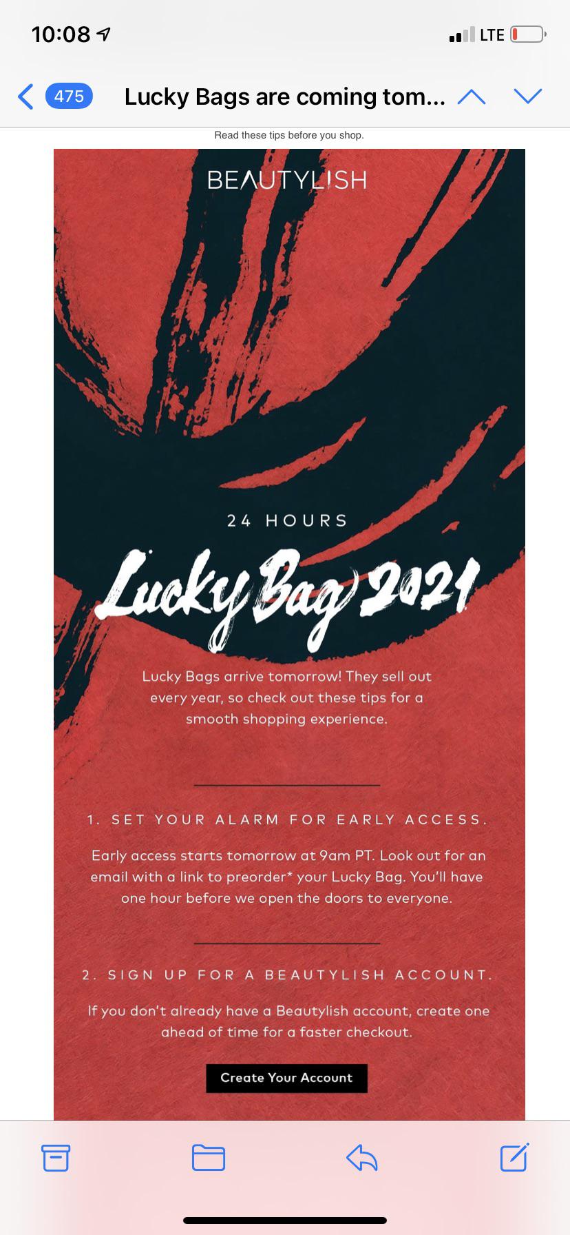 Beautylish Lucky Bags go on sale today! 9am pst for early access, 10am